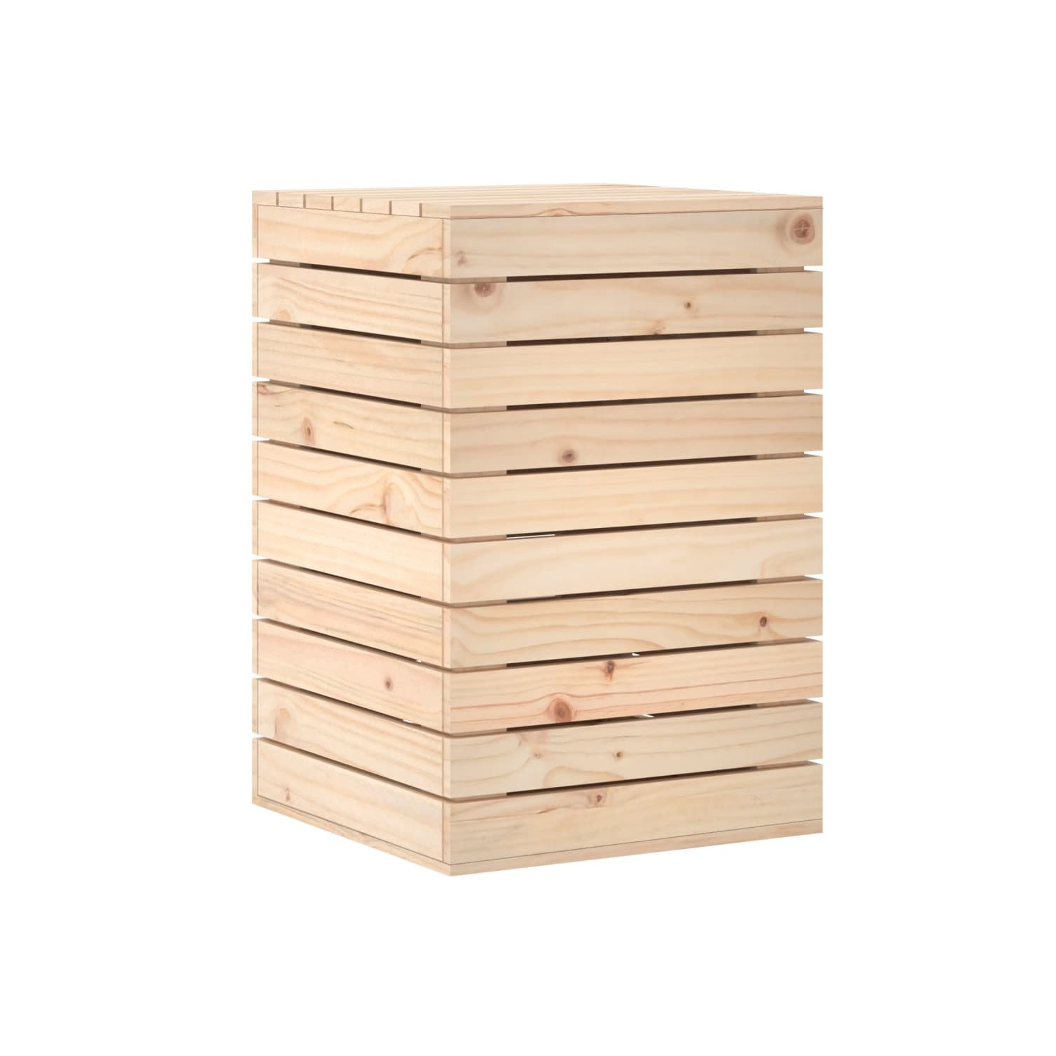 VidaXL panier à linge en pin massif de 44x44x66&nbsp;cm