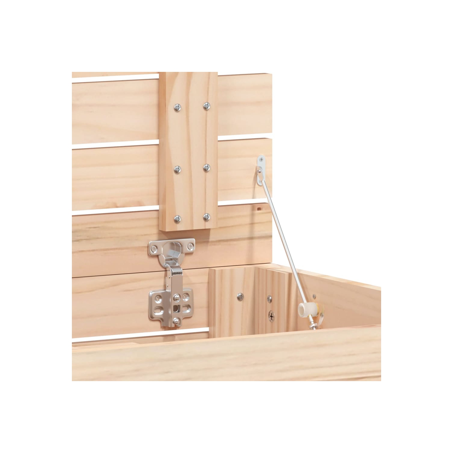 VidaXL panier à linge 88.5x44x66&nbsp;cm Pin massif