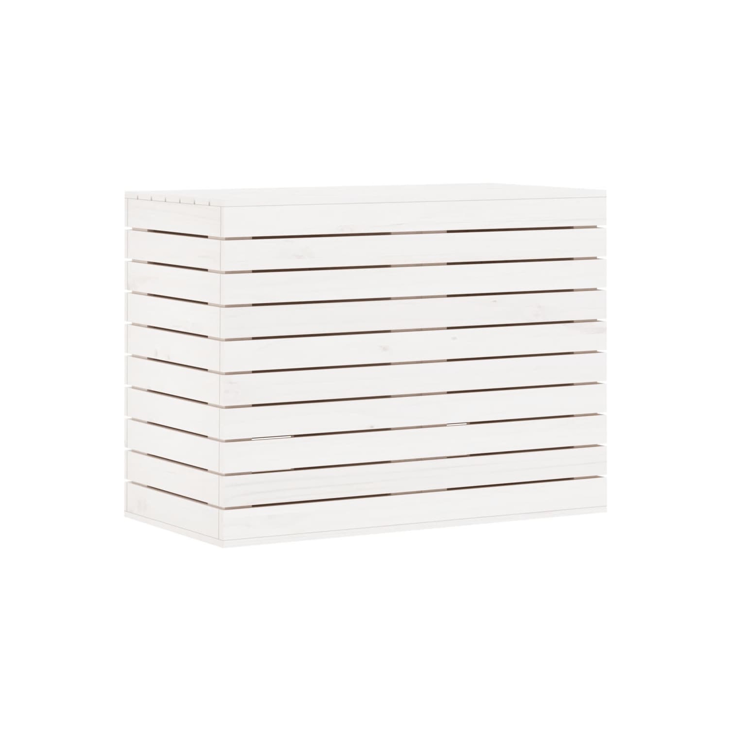 VidaXL panier à linge blanc 88.5x44x66&nbsp;cm Pin massif