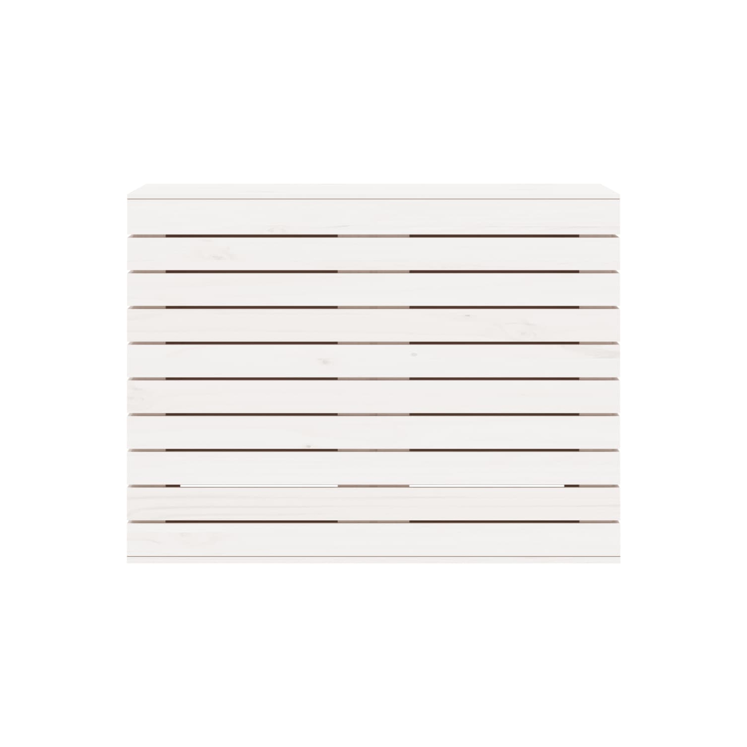 VidaXL panier à linge blanc 88.5x44x66&nbsp;cm Pin massif