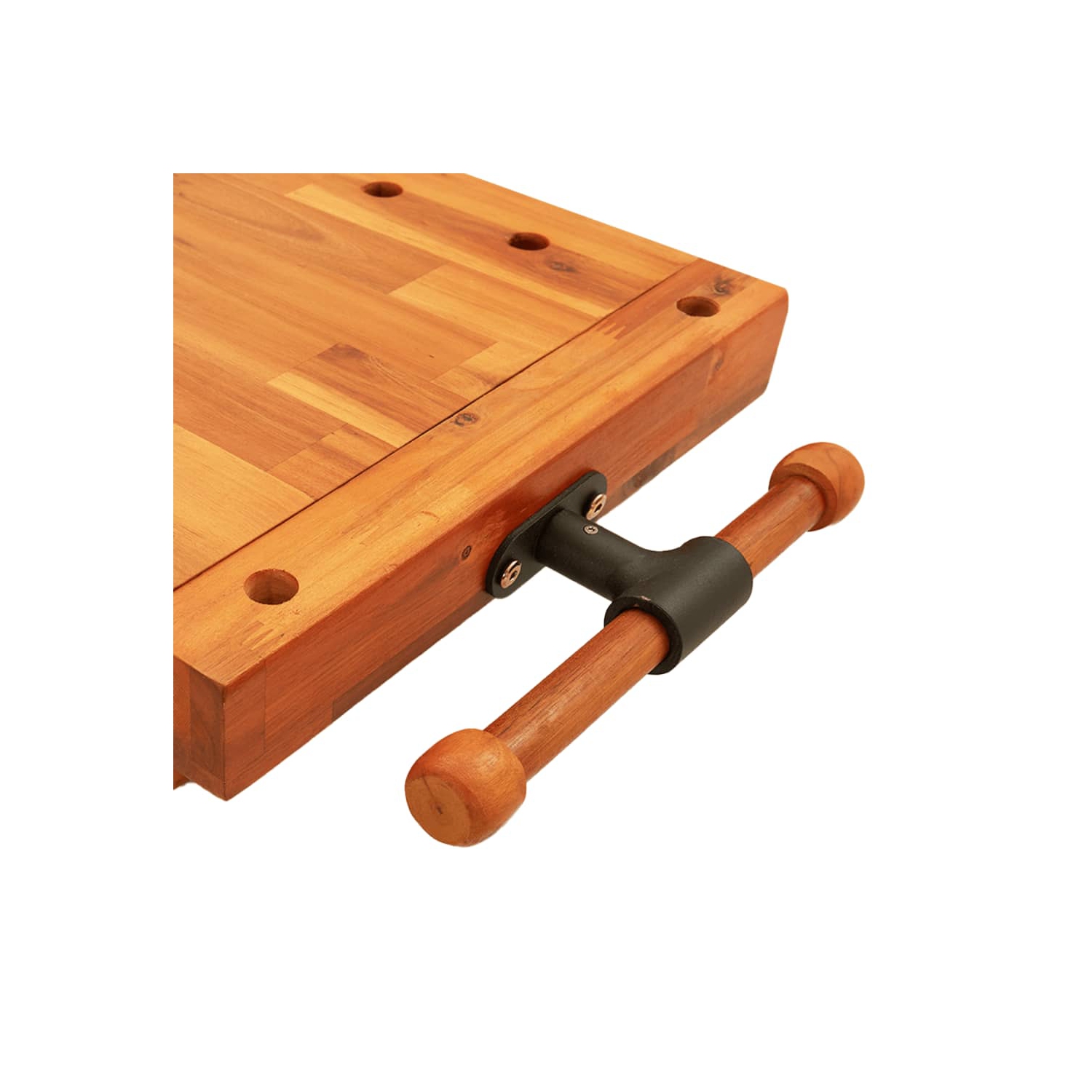 vidaXL Workbench Tabletop with Vice 52x44x9.5 cm Solid Wood Acacia