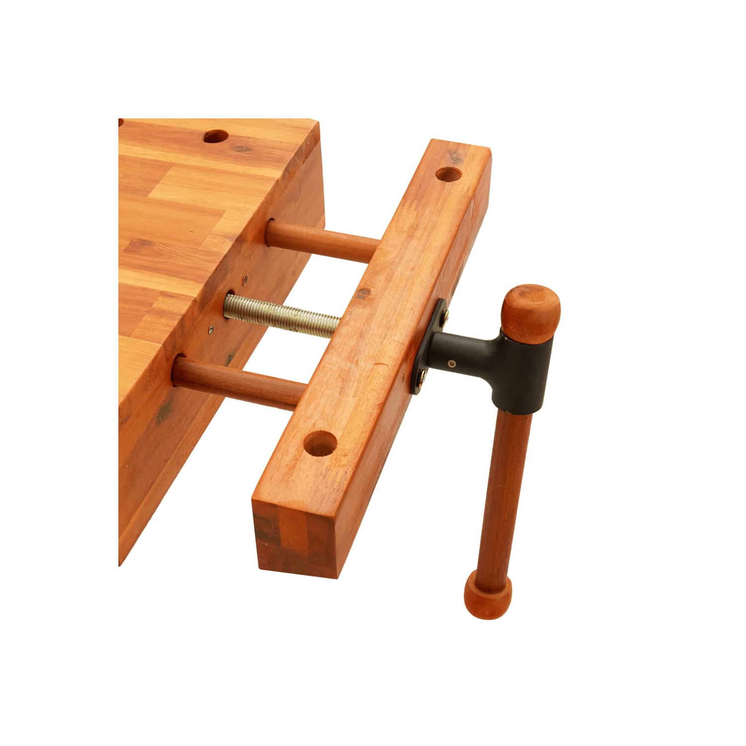 vidaXL Workbench Tabletop with Vice 52x44x9.5 cm Solid Wood Acacia