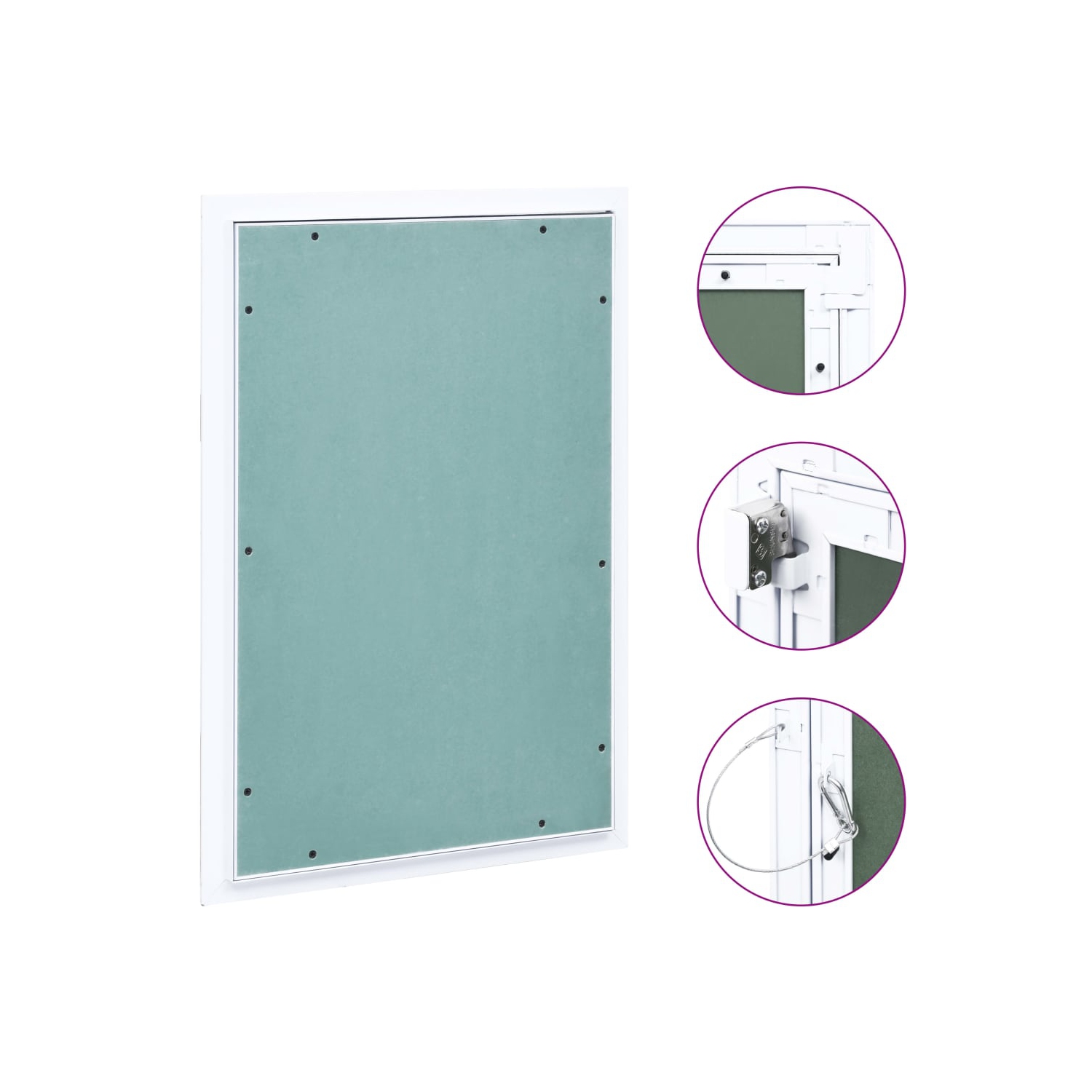 vidaXL Access Panel with Aluminium Frame and Plasterboard 400x600 mm