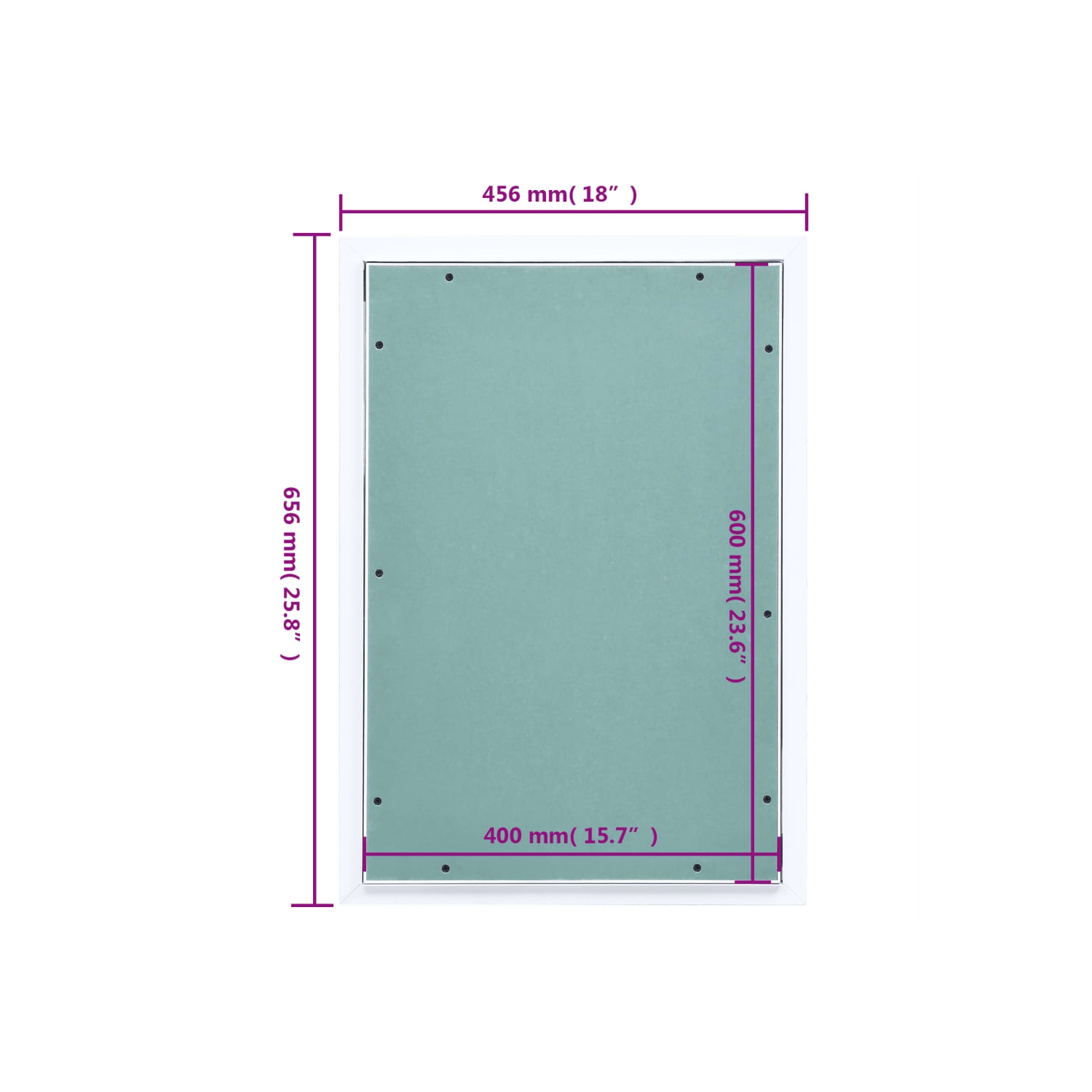 vidaXL Access Panel with Aluminium Frame and Plasterboard 400x600 mm