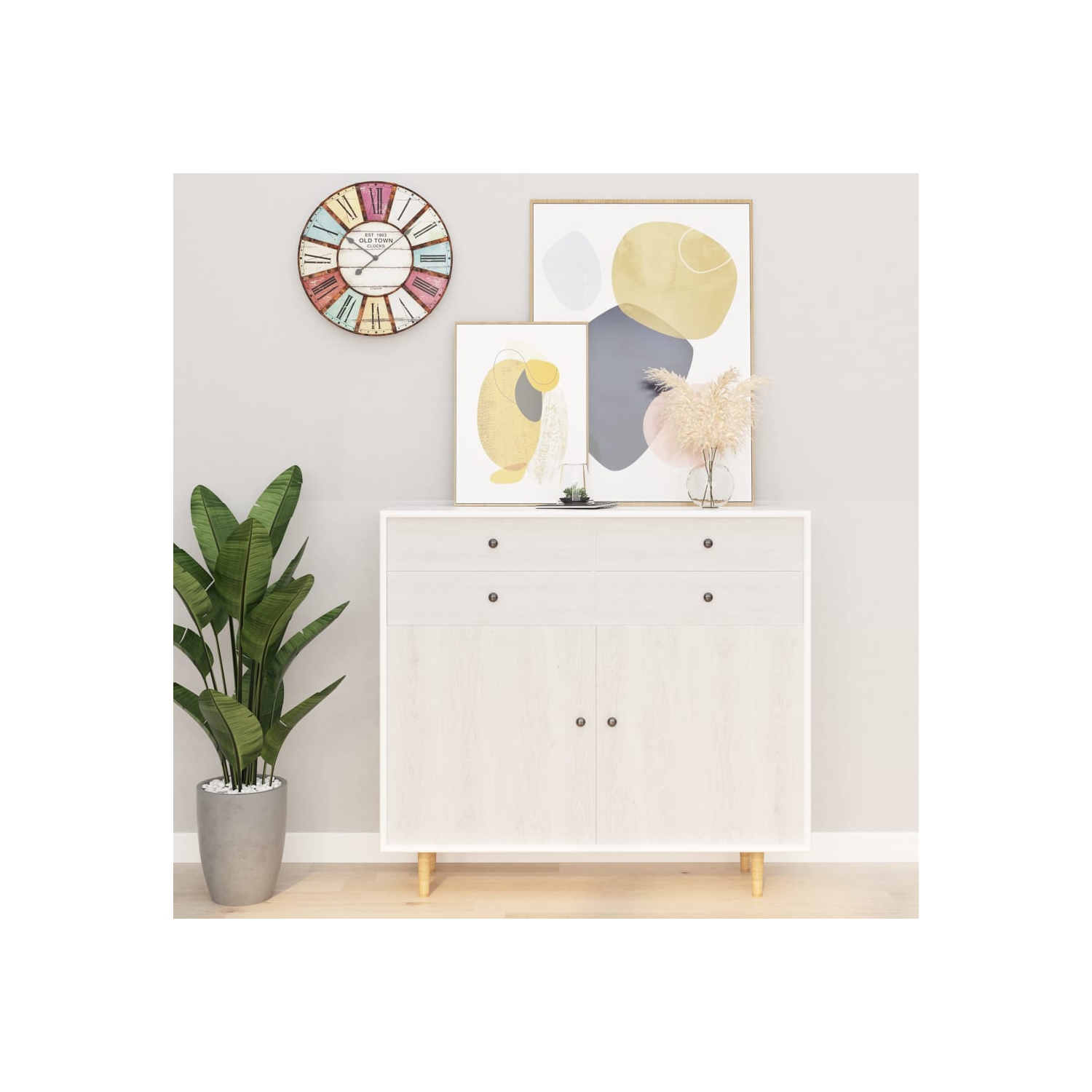 vidaXL Self-adhesive Furniture Film White Wood 500x90 cm PVC