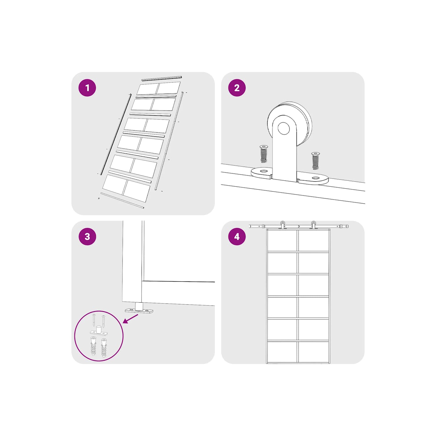 vidaXL Sliding Door ESG Glass and Aluminium 102x205 cm Black