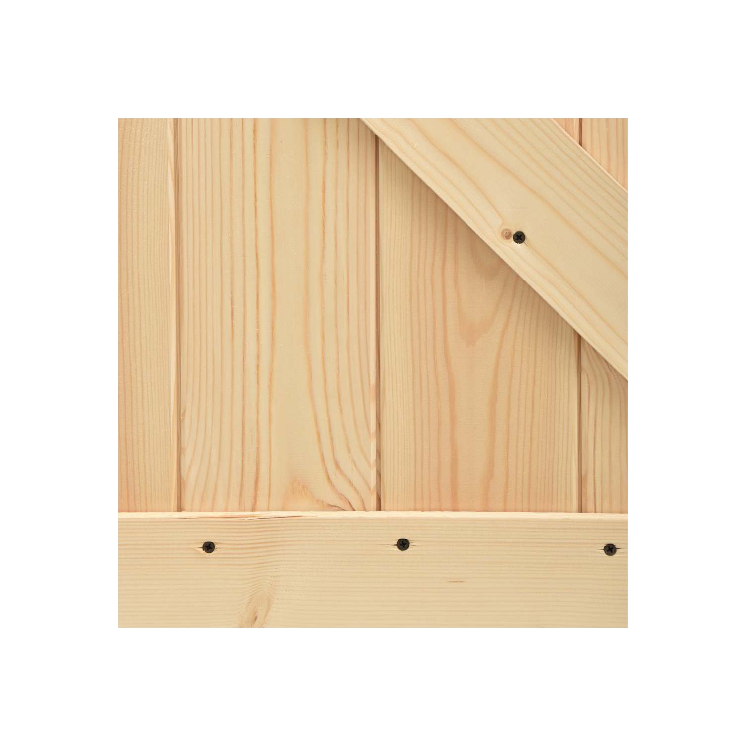 vidaXL NARVIK 35.4"x82.7" Solid Pine Wood Sliding Barn Door, Natural Brown, No Hardware Kits