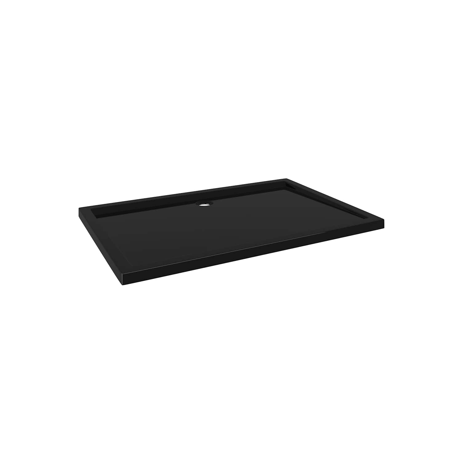 vidaXL Shower Base Tray, Non-slip Bathroom Shower Pan, Reinforced ABS, 31.5x47.2 Inches, Black