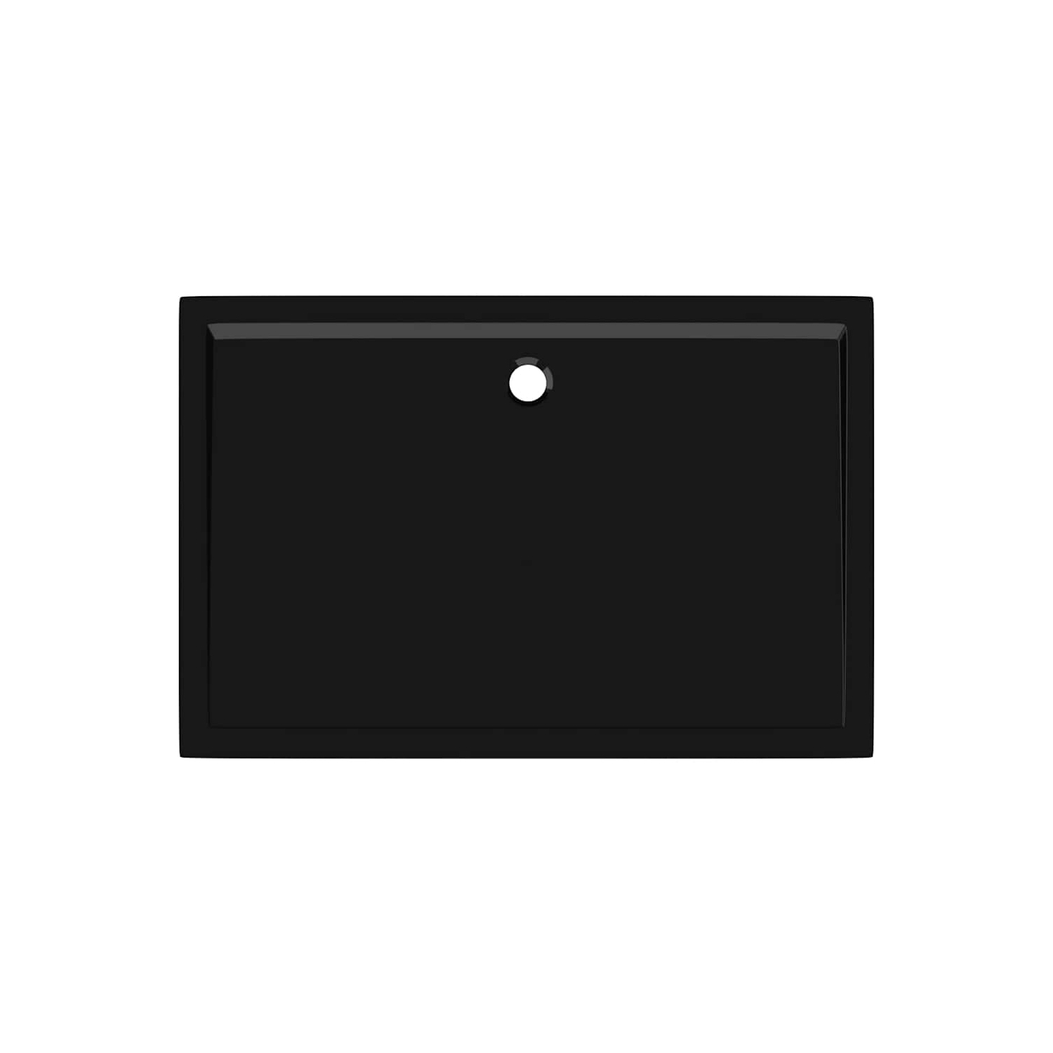 vidaXL Shower Base Tray, Non-slip Bathroom Shower Pan, Reinforced ABS, 31.5x47.2 Inches, Black