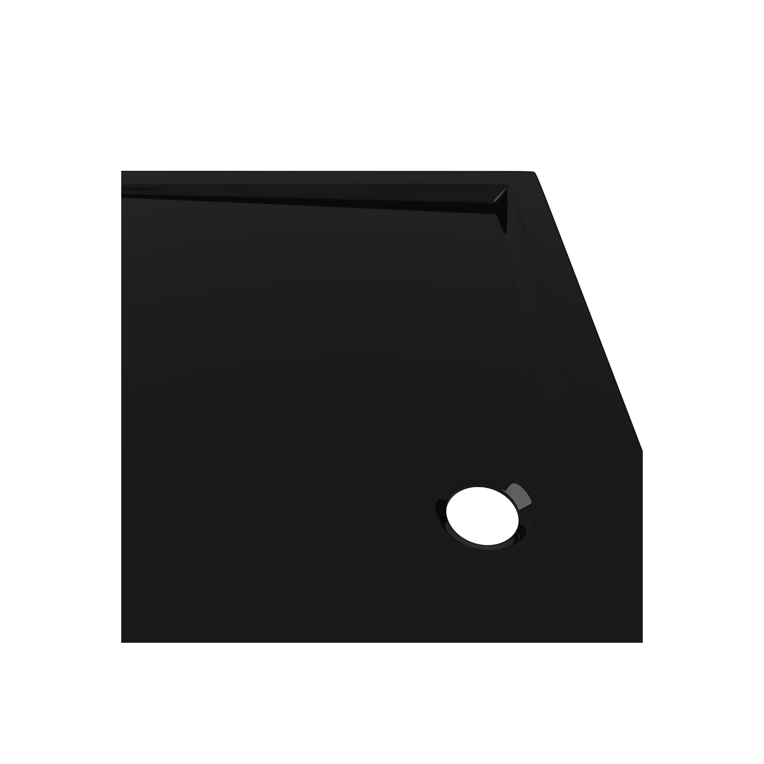 vidaXL Shower Base Tray, Non-slip Bathroom Shower Pan, Reinforced ABS, 31.5x47.2 Inches, Black