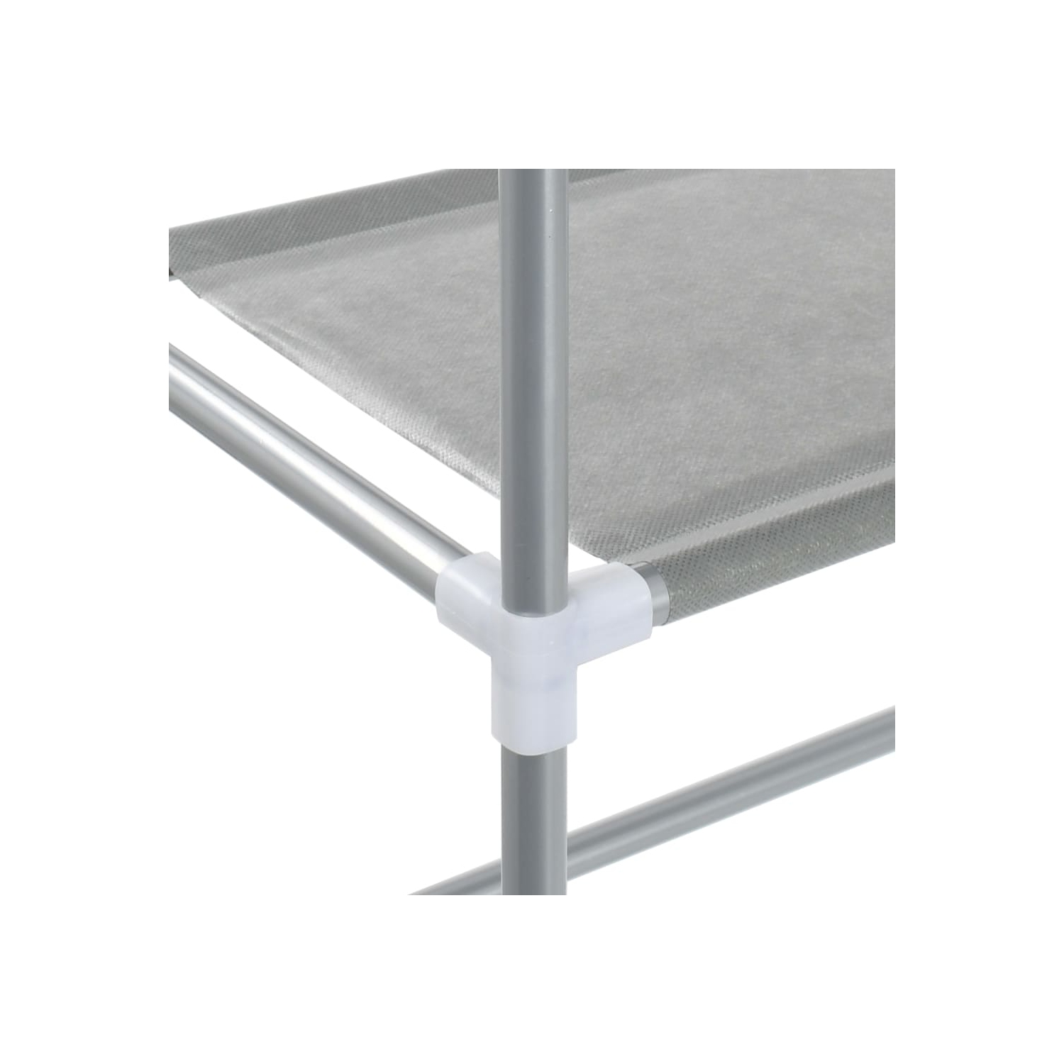 Support de rangement à 3 niveaux pour laveuse et sécheuse de vidaXL - Argenté - 69 x 28 x 169&nbsp;cm