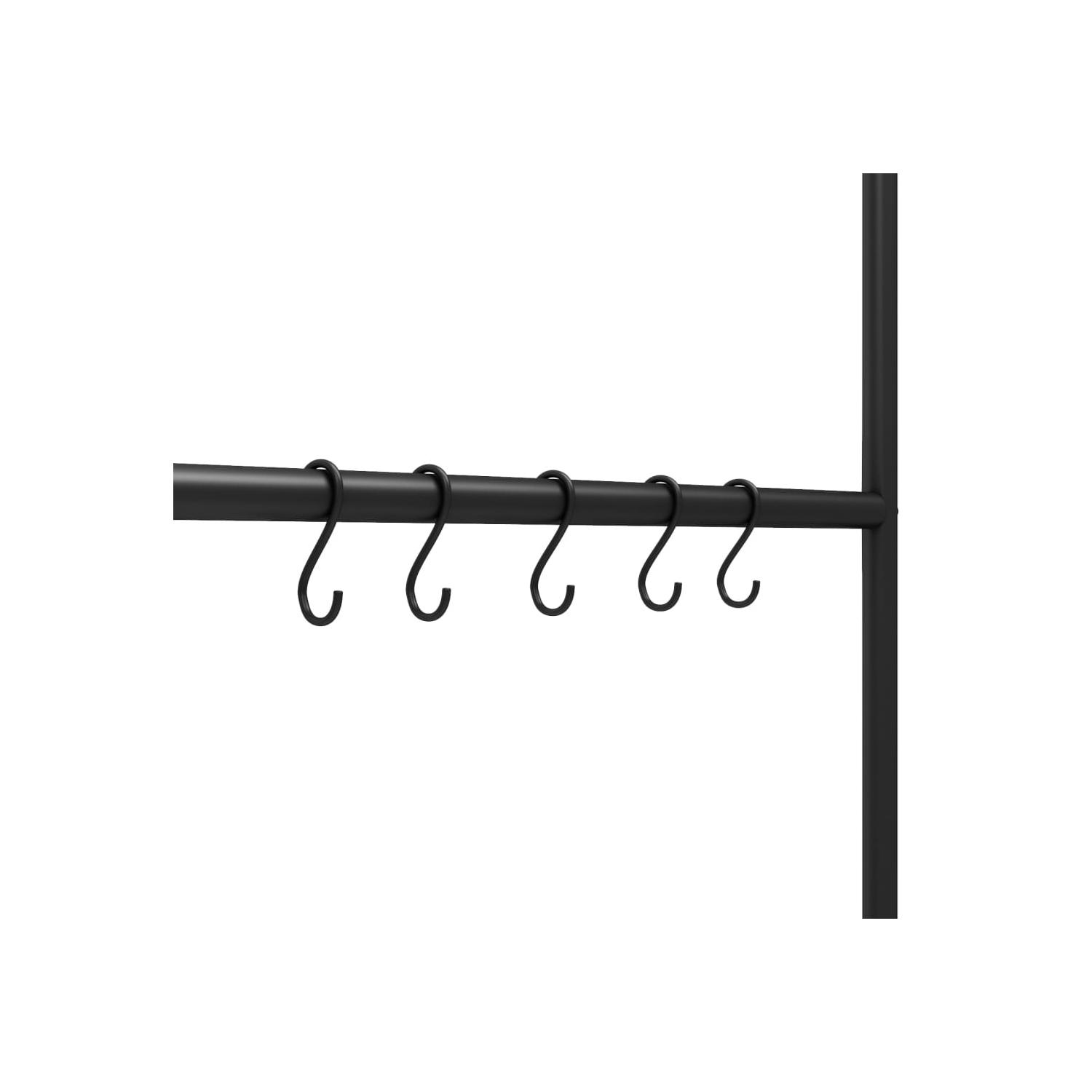 vidaXL Towel Rack Ladder with 5 Tiers Black 58x175 cm Iron