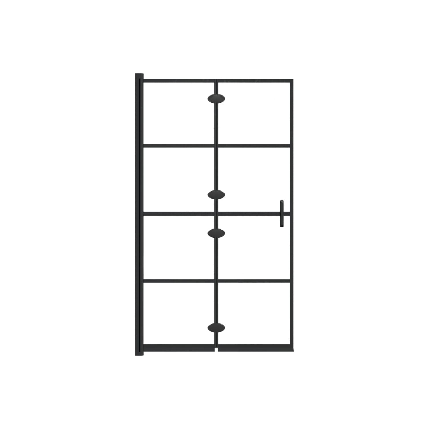 vidaXL Folding Shower Enclosure ESG 80x140 cm Black