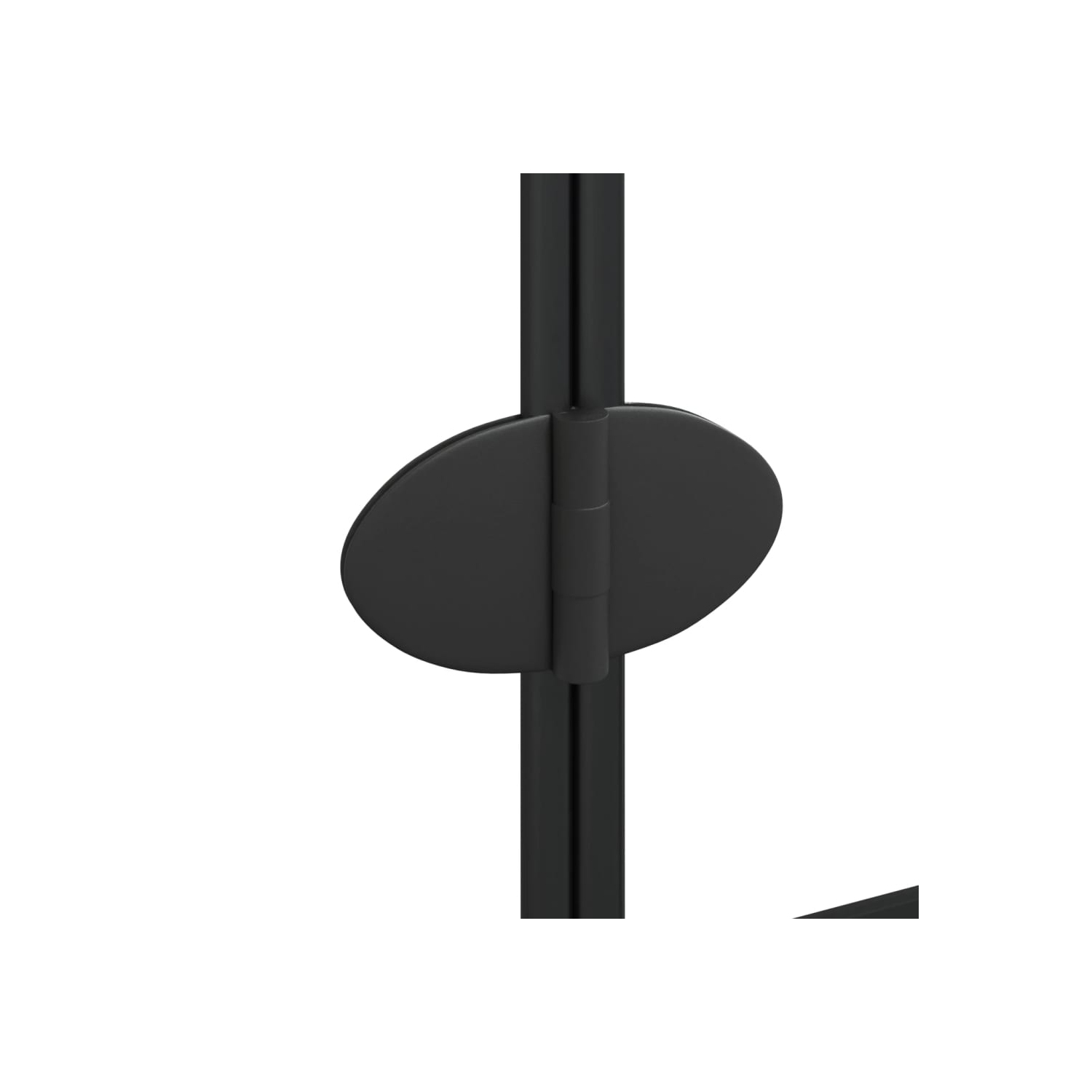 vidaXL Folding Shower Enclosure ESG 120x140 cm Black