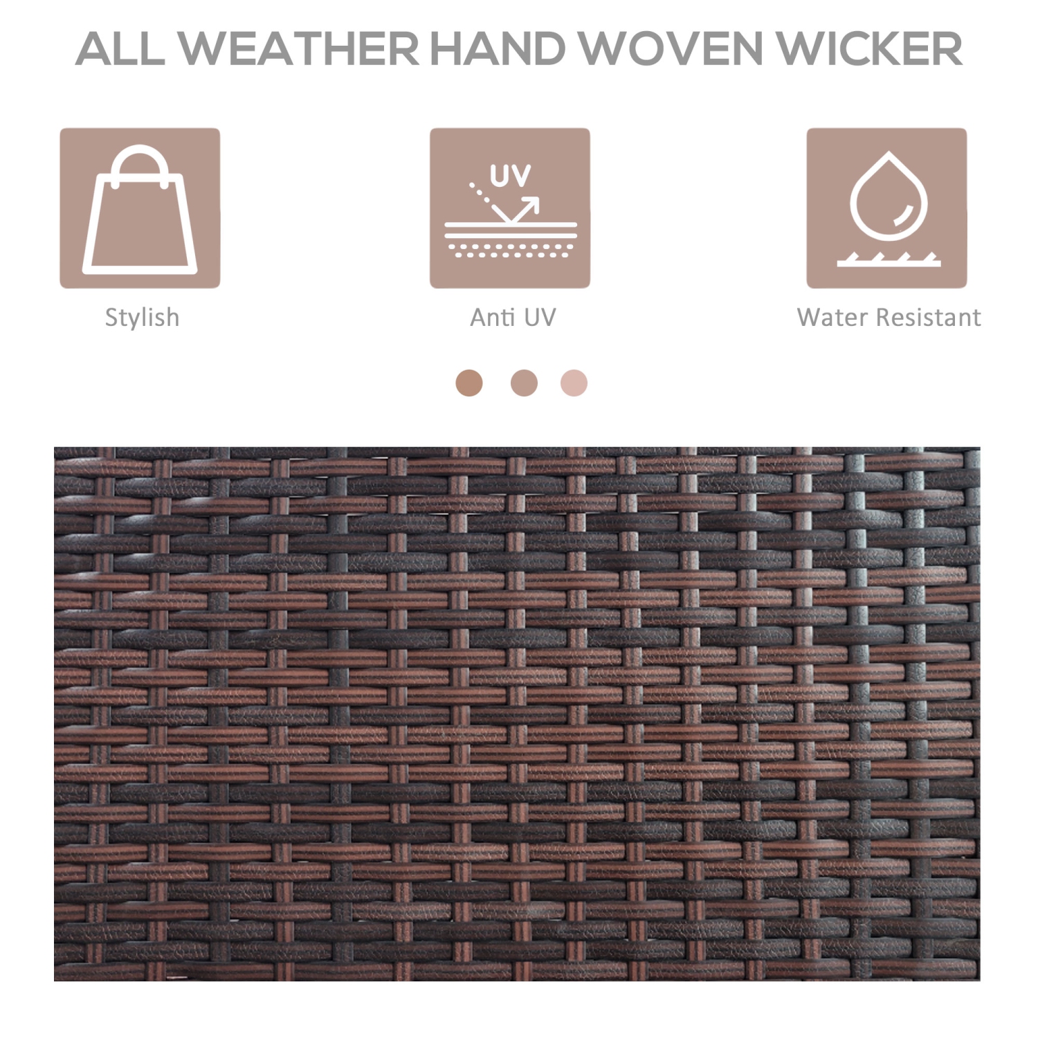 Outsunny Outdoor Storage Cabinet, Patio Storage Box Rack Rattan Wicker Pool Towel Valet Organizer Poolside Garden Lawn Bathroom Furniture Shelf w/