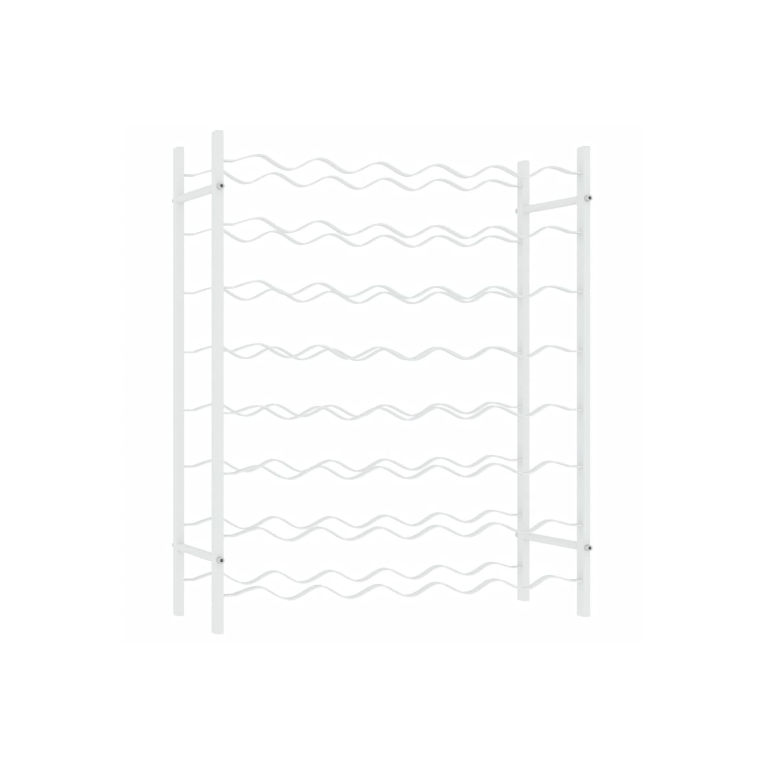 vidaXL Wine Rack for 48 Bottles White Metal