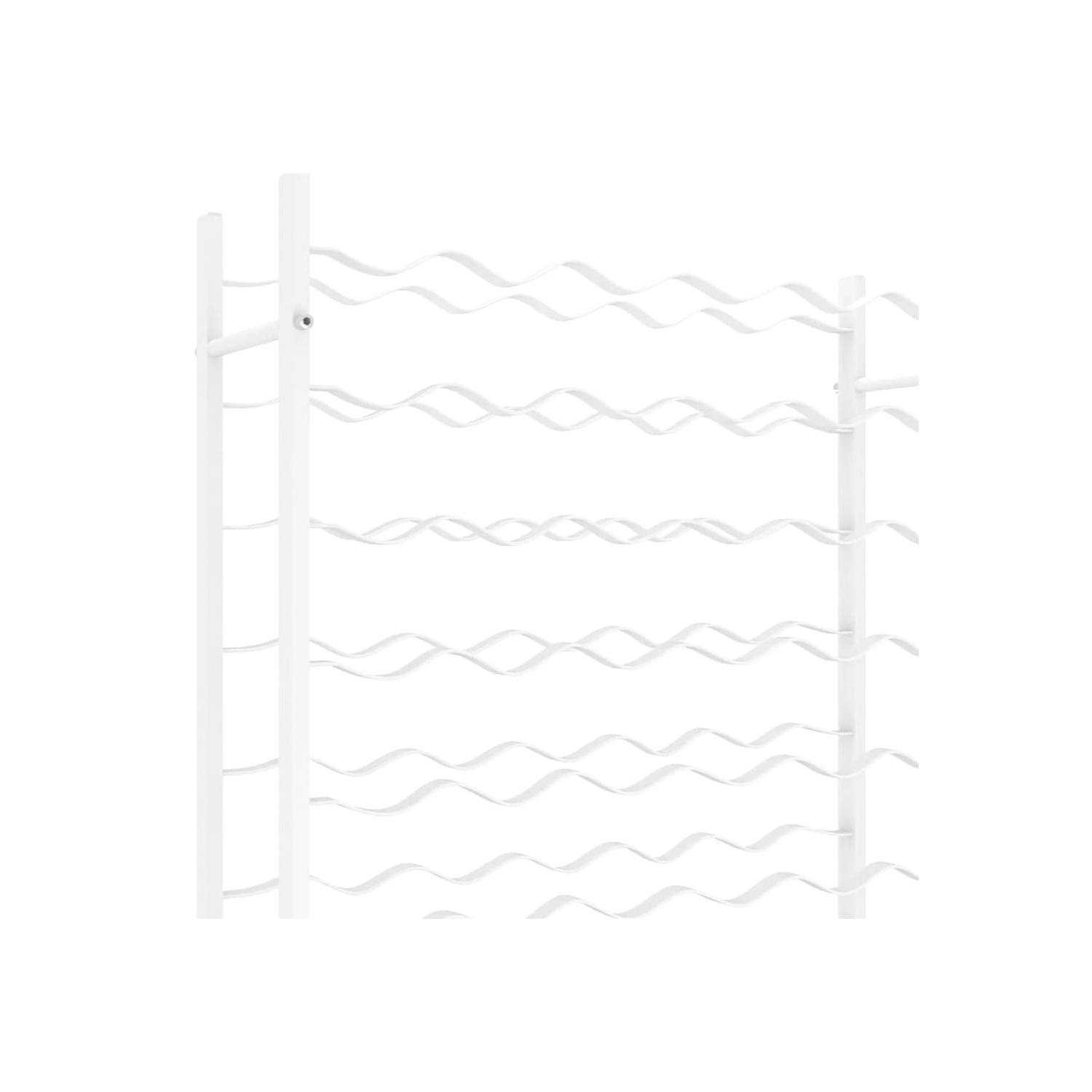 vidaXL Wine Rack for 48 Bottles White Metal