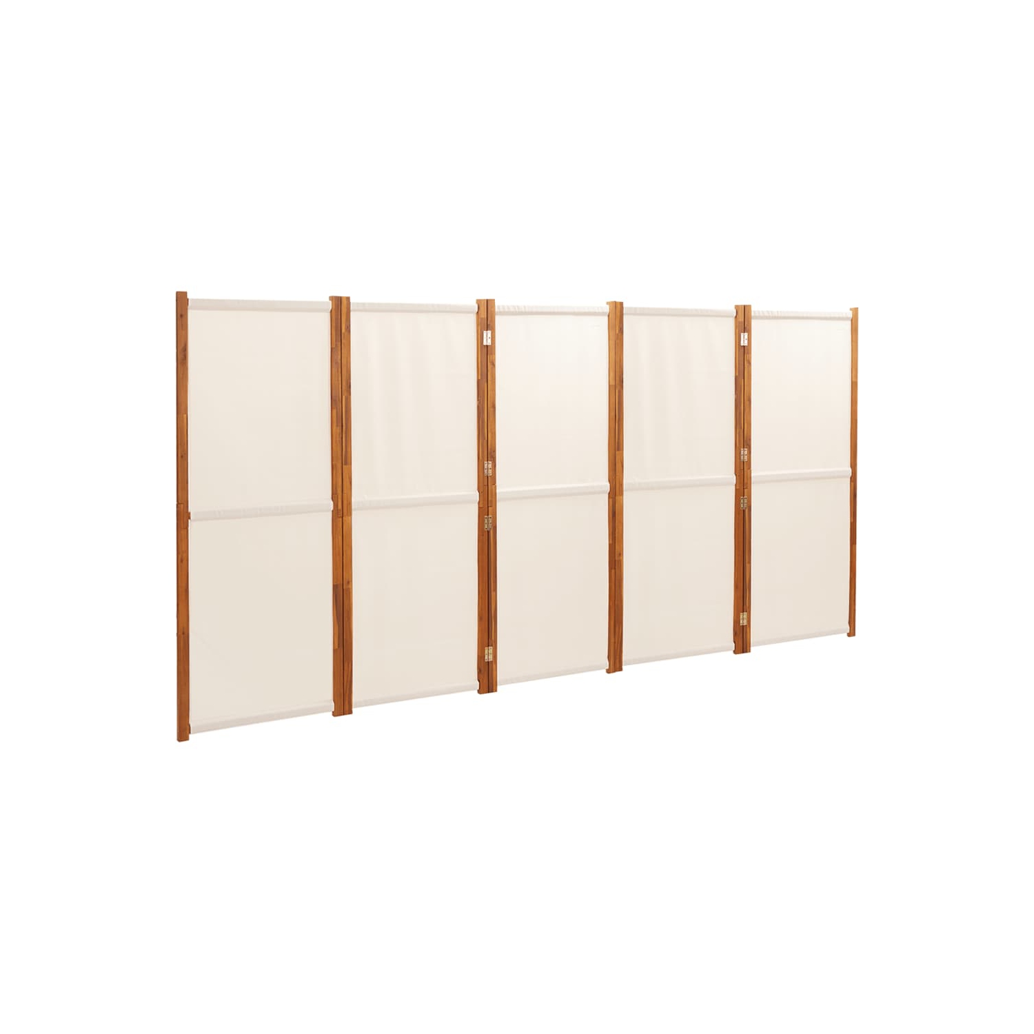 vidaXL 5-Panel Room Divider Cream White 350x180 cm