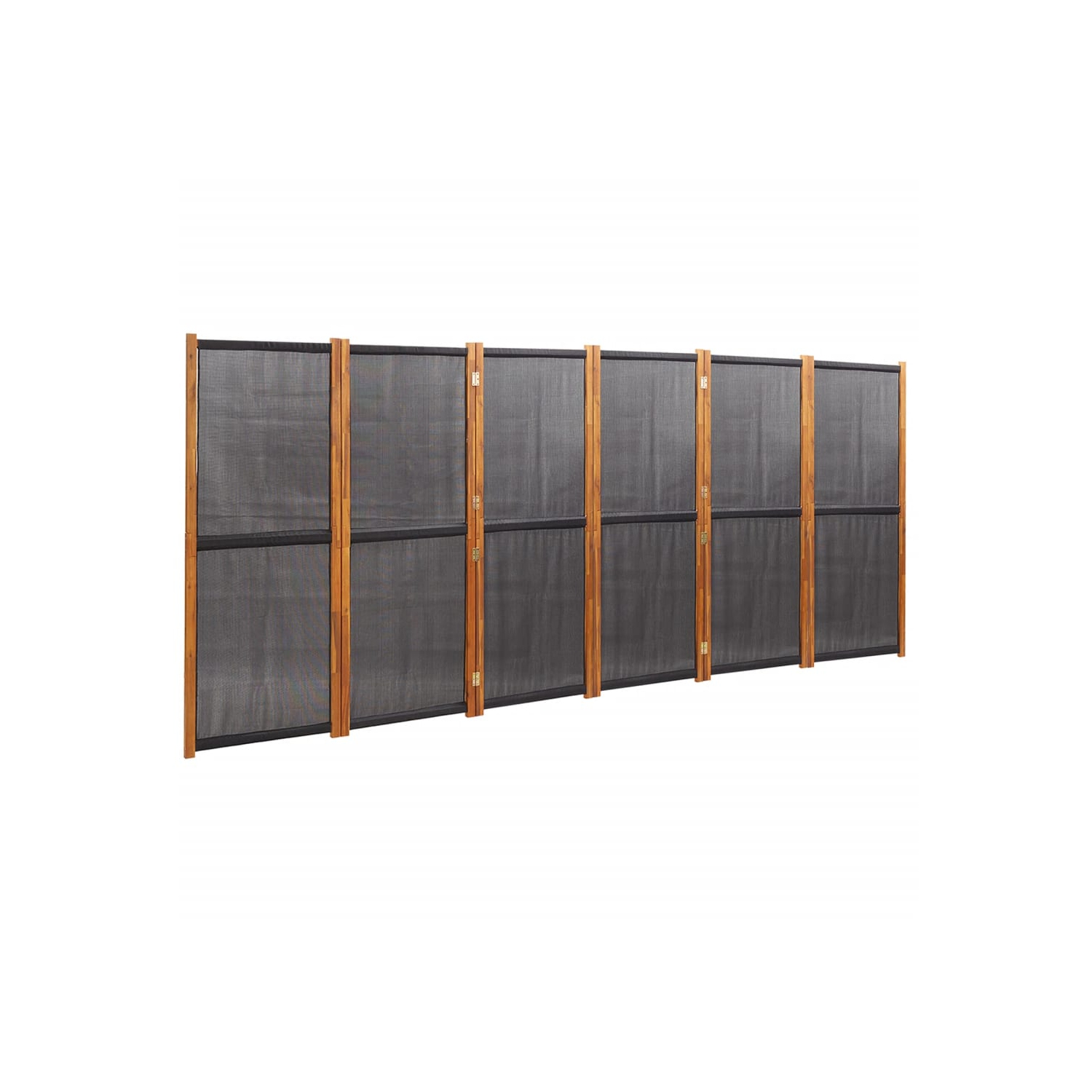 VidaXL – séparateur de pièce à 6 panneaux, noir, 420 x 180&nbsp;cm