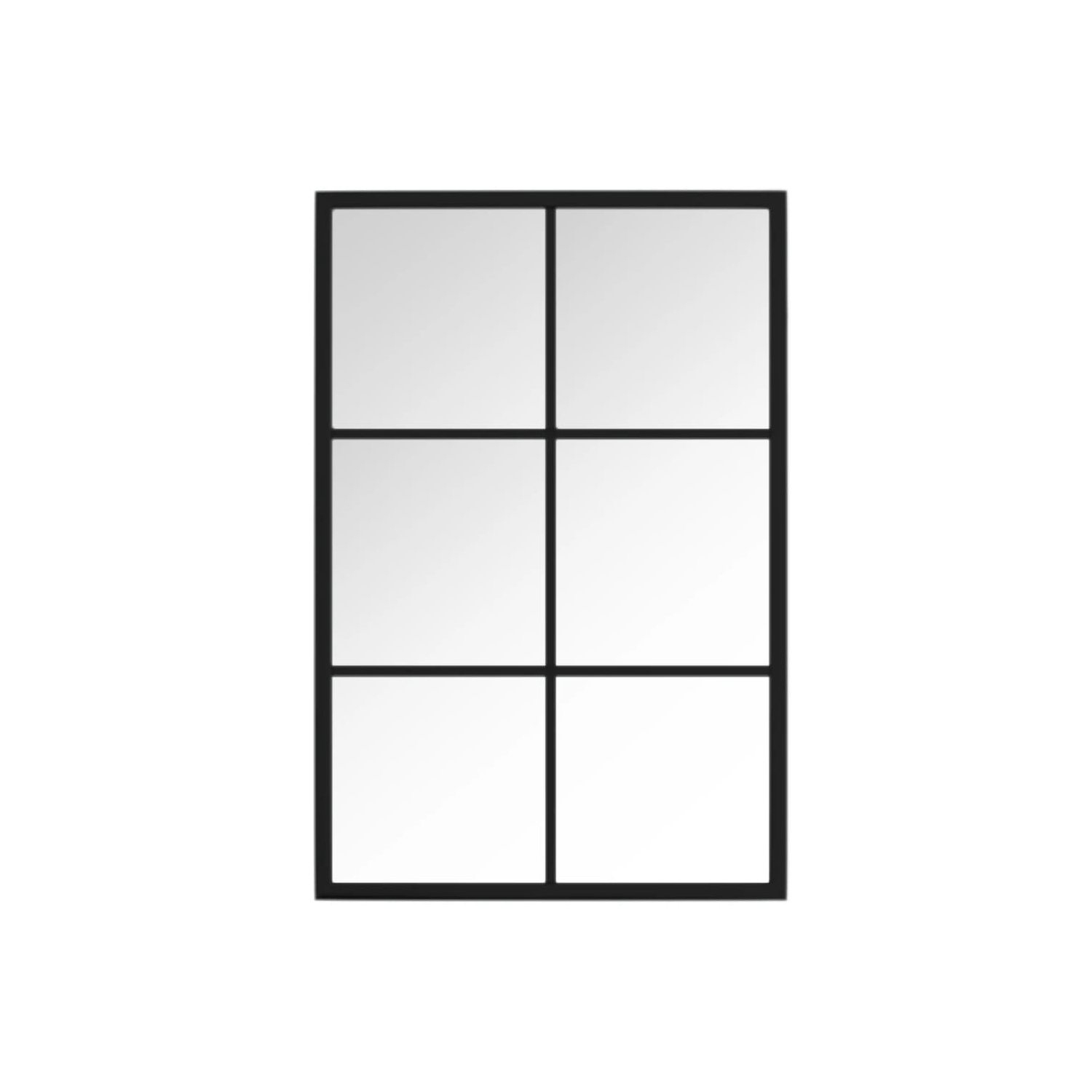 vidaXL Wall Mirror Black 60x40 cm Metal