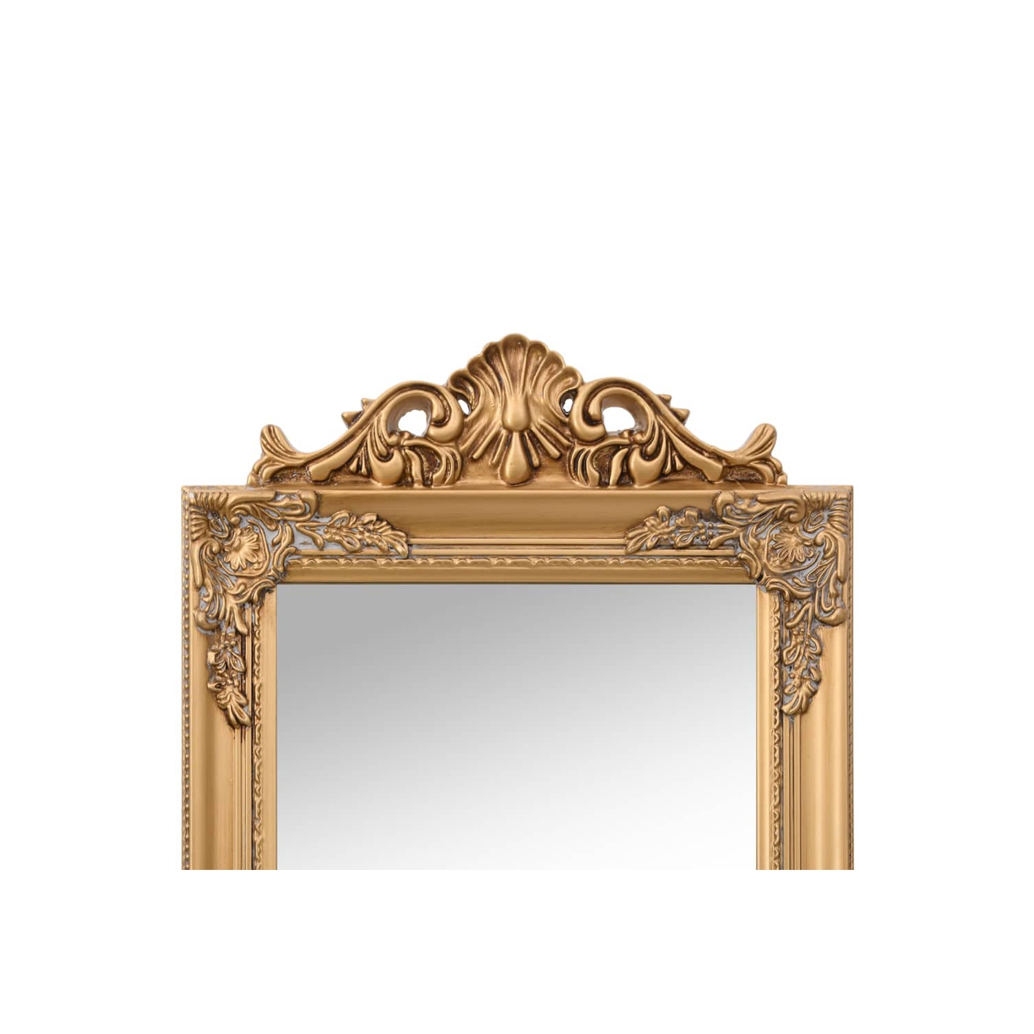 vidaXL Free-Standing Mirror Gold 45x180 cm