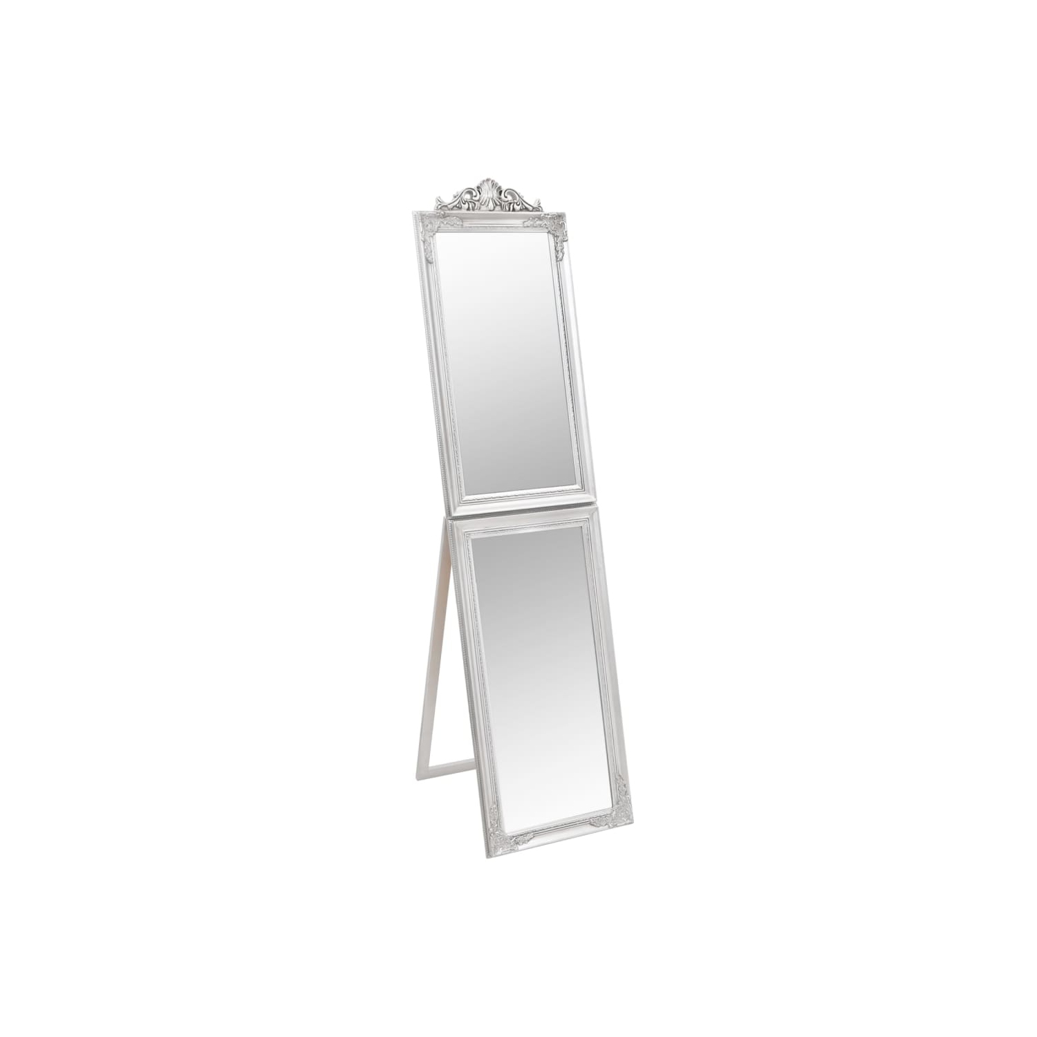 vidaXL Free-Standing Mirror Silver 45x180 cm