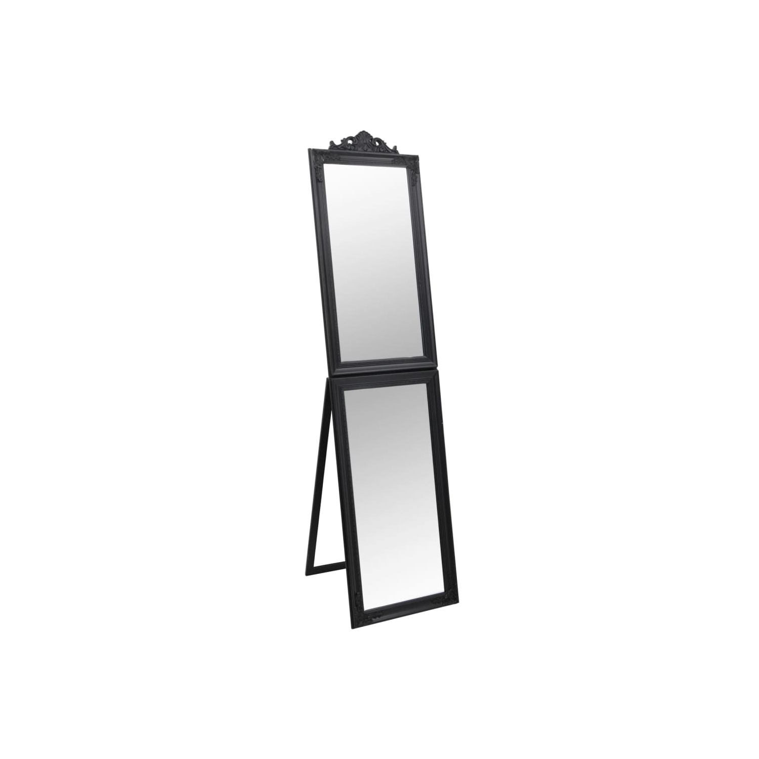 vidaXL Free-Standing Mirror Black 45x180 cm