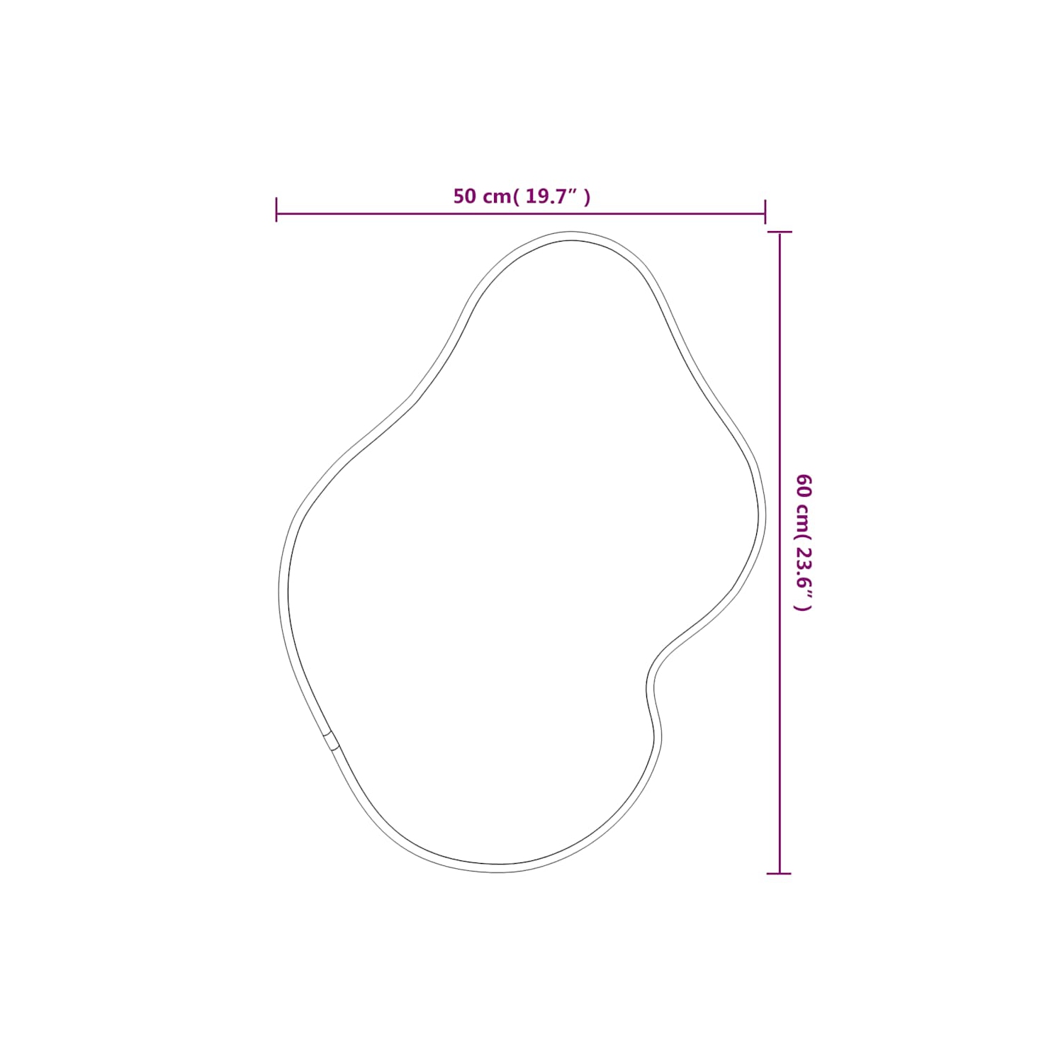 vidaXL Wall Mirror Gold 60x50 cm