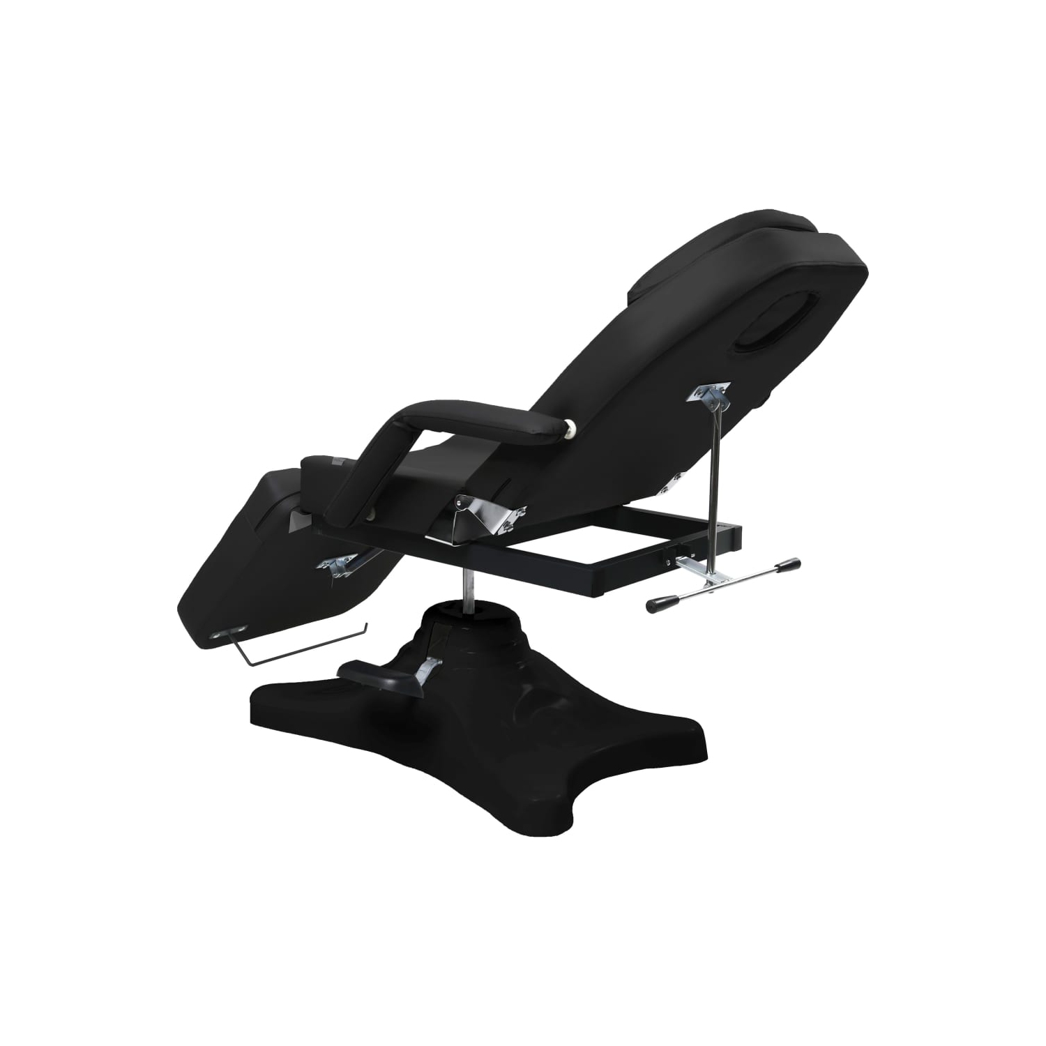 vidaXL Massage Table Black 180x62x(86.5-118) cm