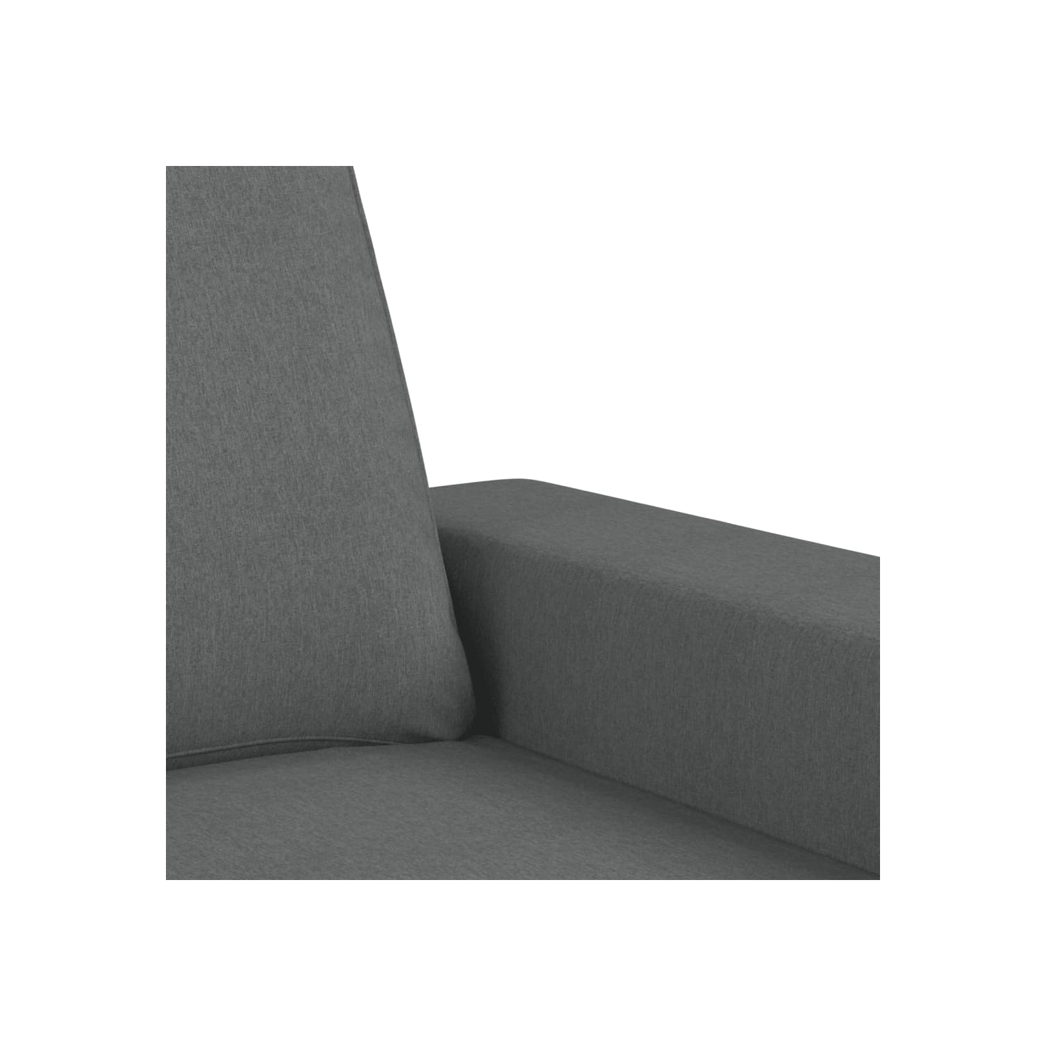 vidaXL 3-Seater Sofa with Footstool Dark Grey 180 cm Fabric