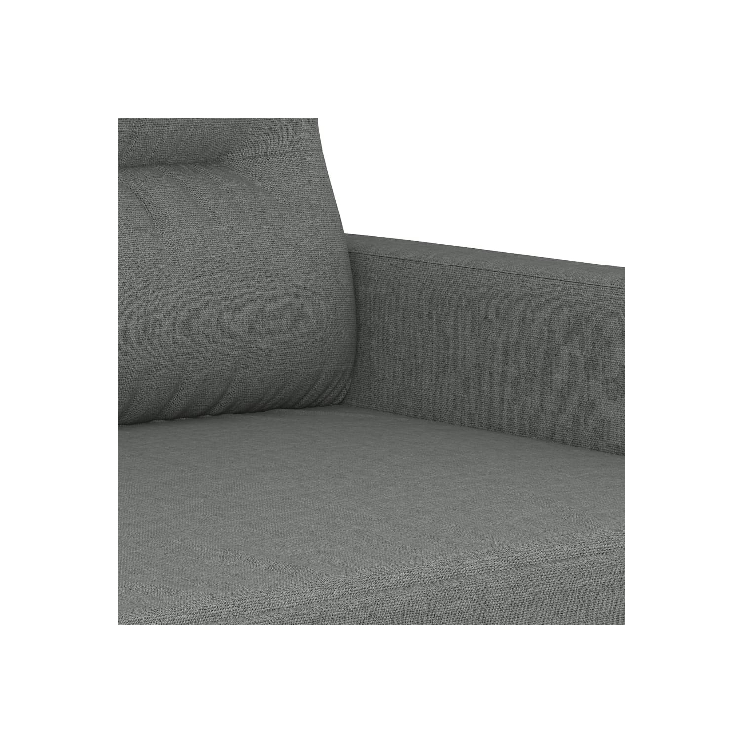 vidaXL 3 Piece Sofa Set with Cushions Dark Grey Fabric