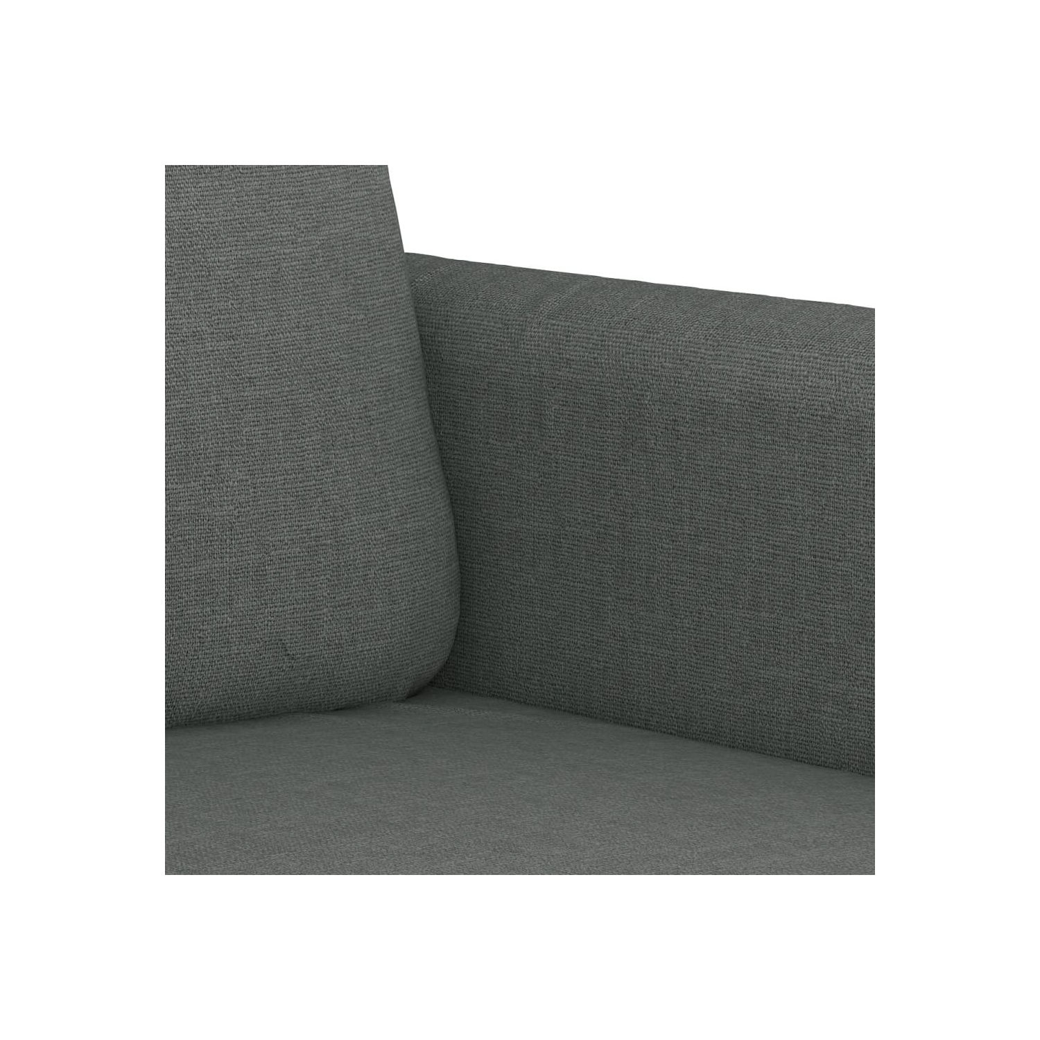 vidaXL 2 Piece Sofa Set with Pillows Dark Grey Fabric