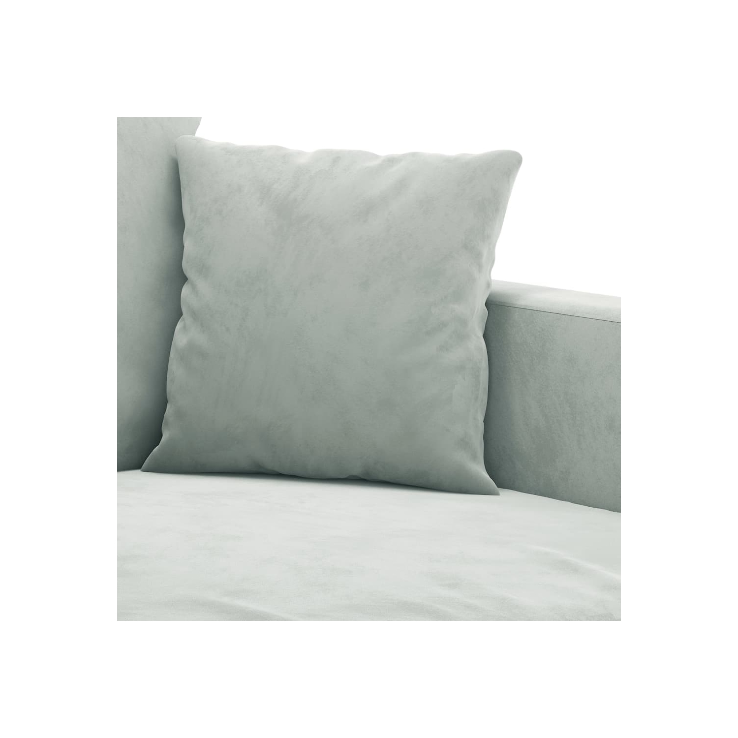 vidaXL 2 Piece Sofa Set with Cushions Light Grey Velvet