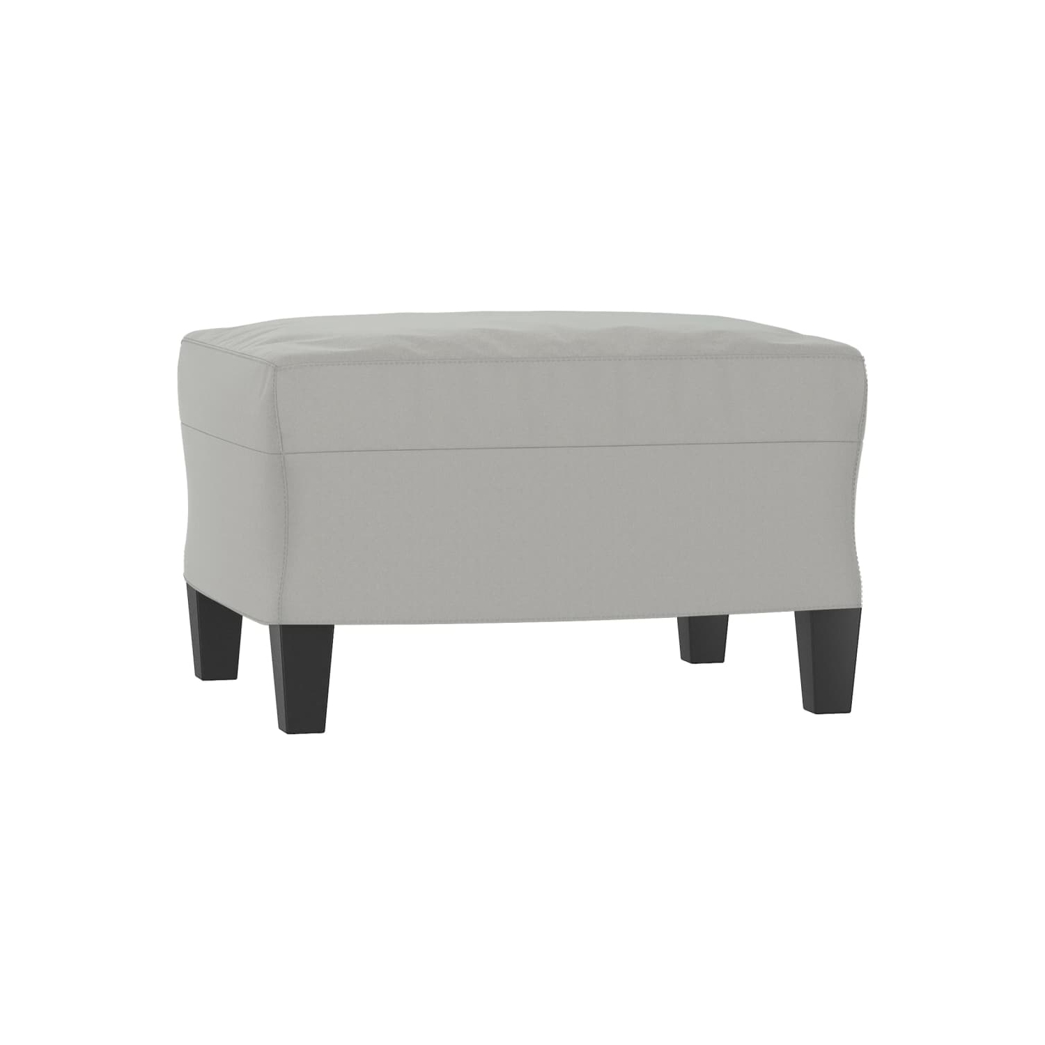 vidaXL Sofa Chair with Footstool Light Grey 60 cm Microfibre Fabric