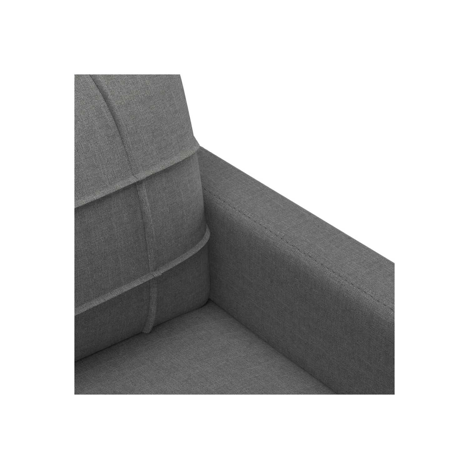 vidaXL 3 Piece Sofa Set with Cushions Dark Grey Fabric