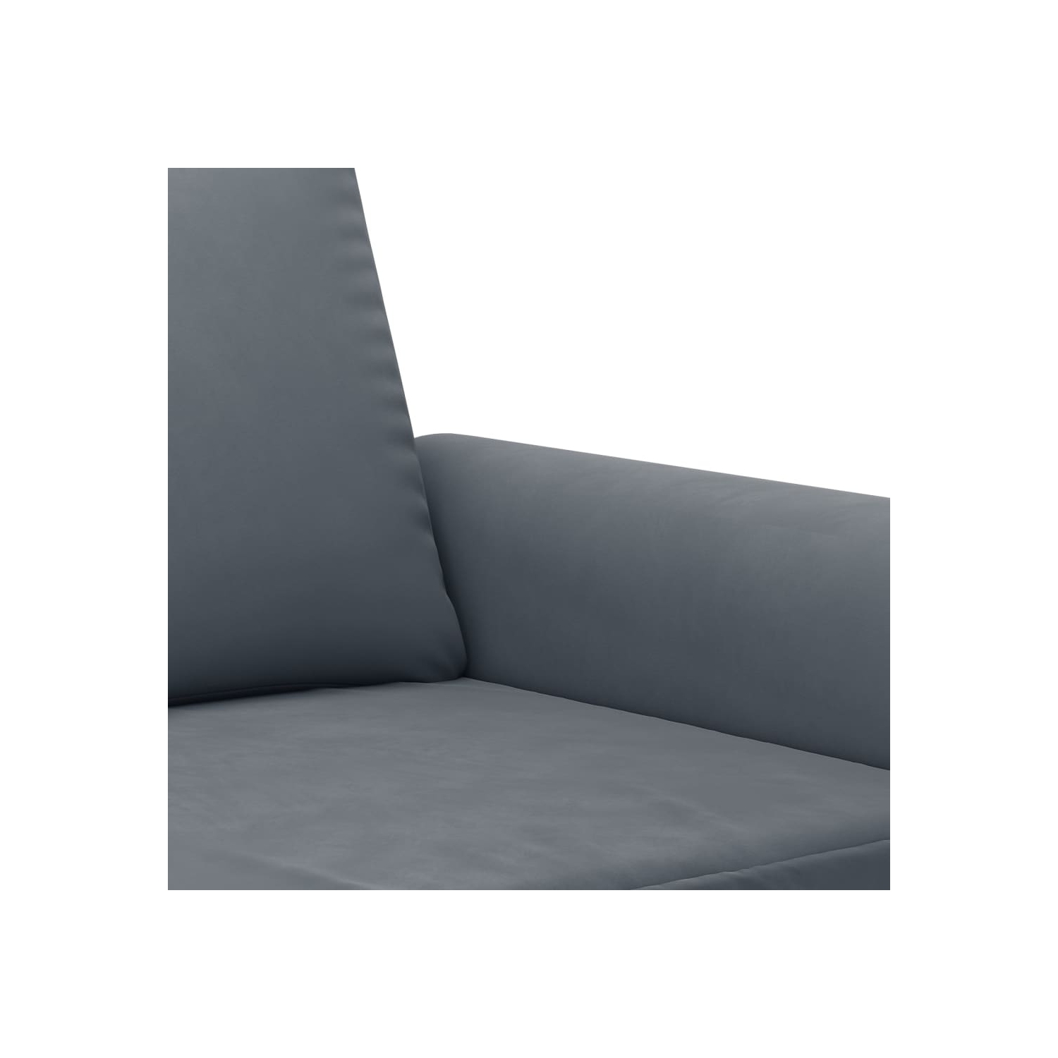 vidaXL 3 Piece Sofa Set with Cushions Dark Grey Velvet