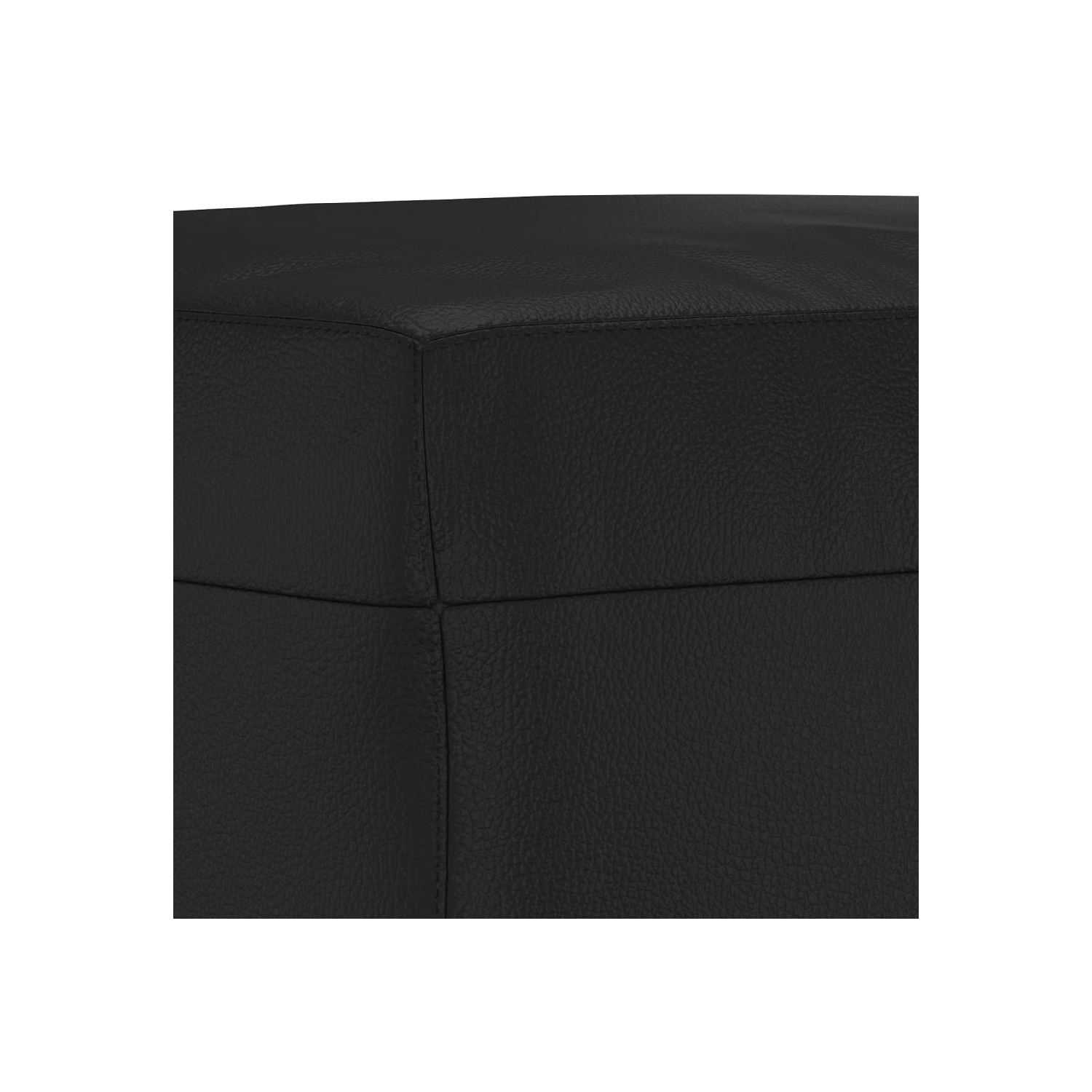 vidaXL 3 Piece Sofa Set with Pillows Black Faux Leather