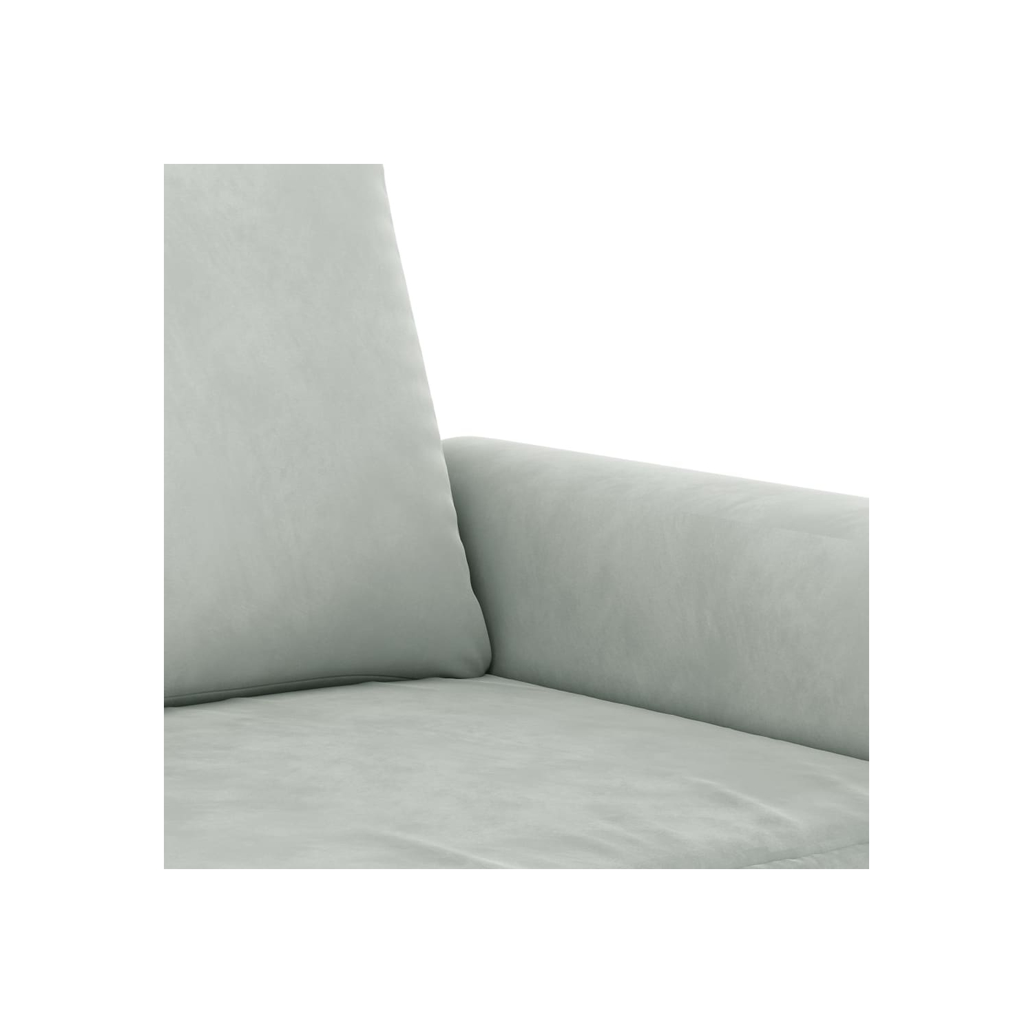 vidaXL 2 Piece Sofa Set with Cushions Light Grey Velvet