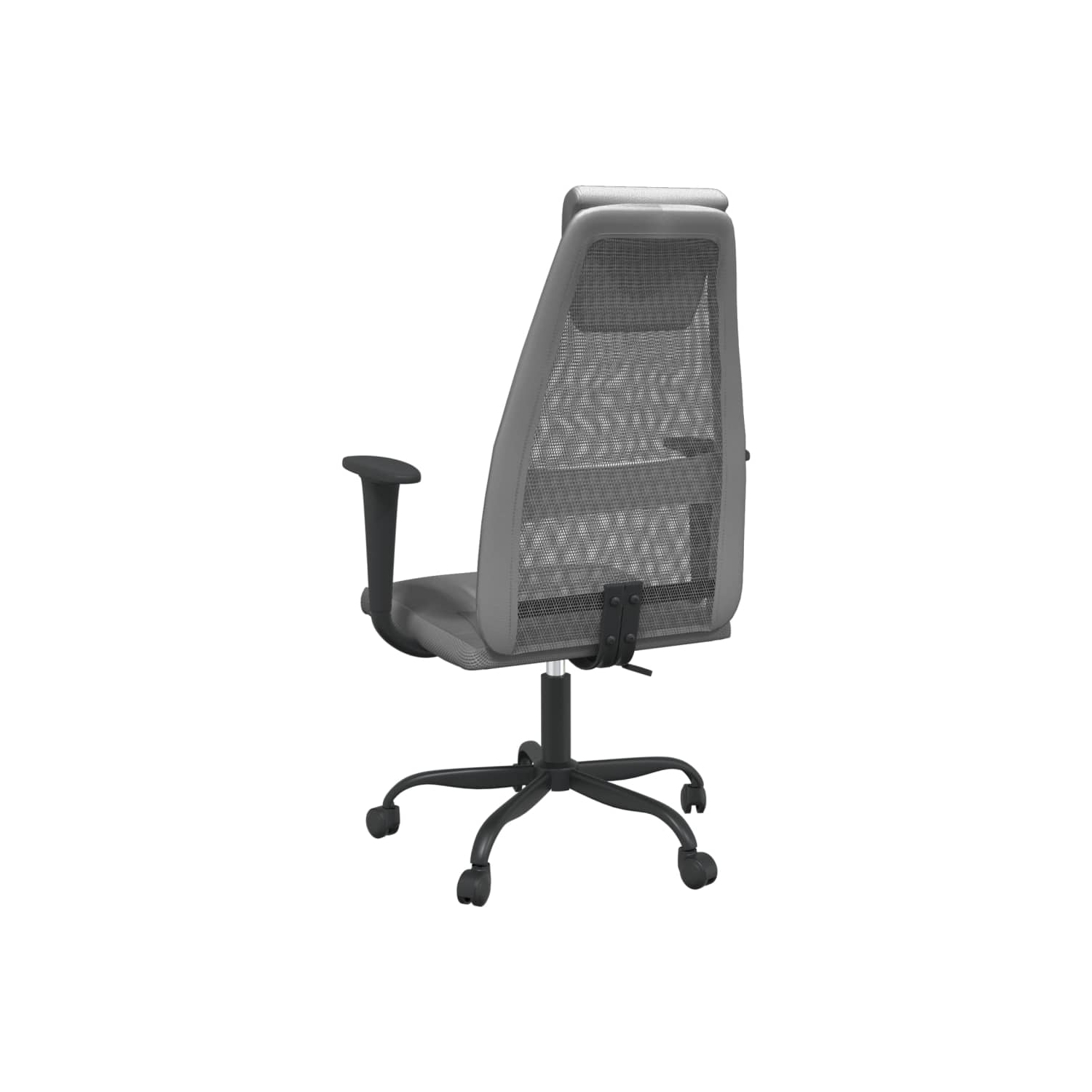 Fauteuil de bureau en tissu maillé gris et en similicuir vidaXL