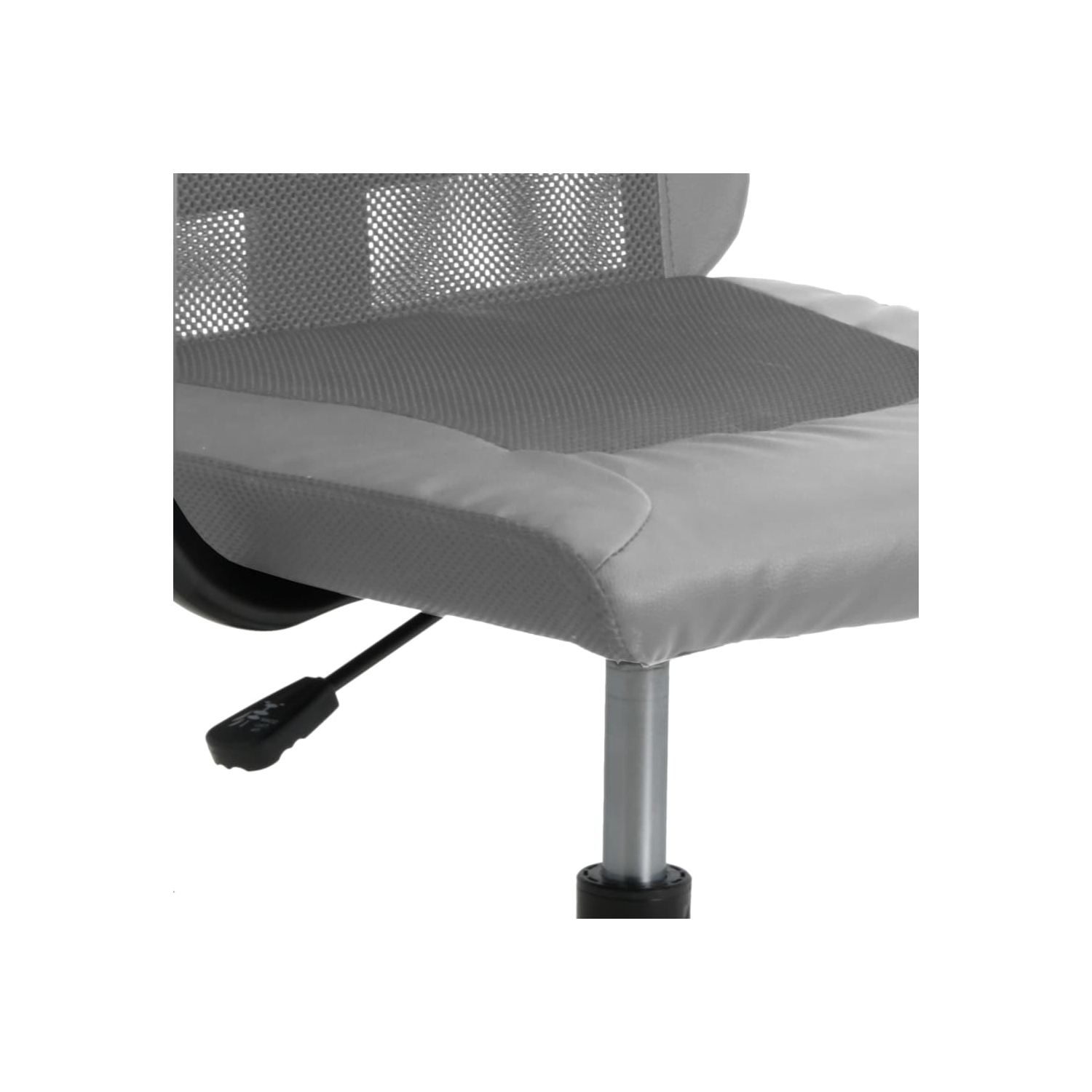 Fauteuil de bureau en tissu maillé gris et en similicuir vidaXL