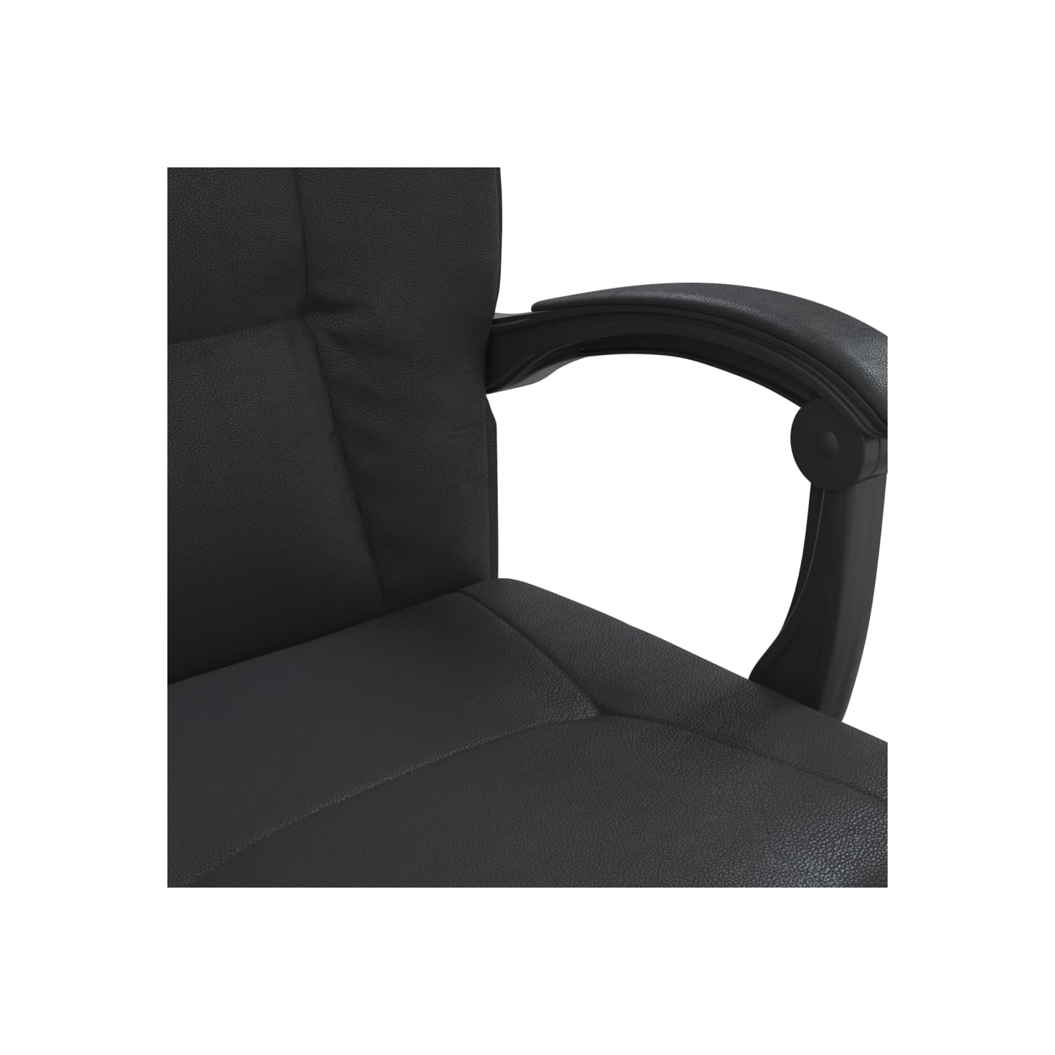 vidaXL Reclining Office Chair Black Faux Leather
