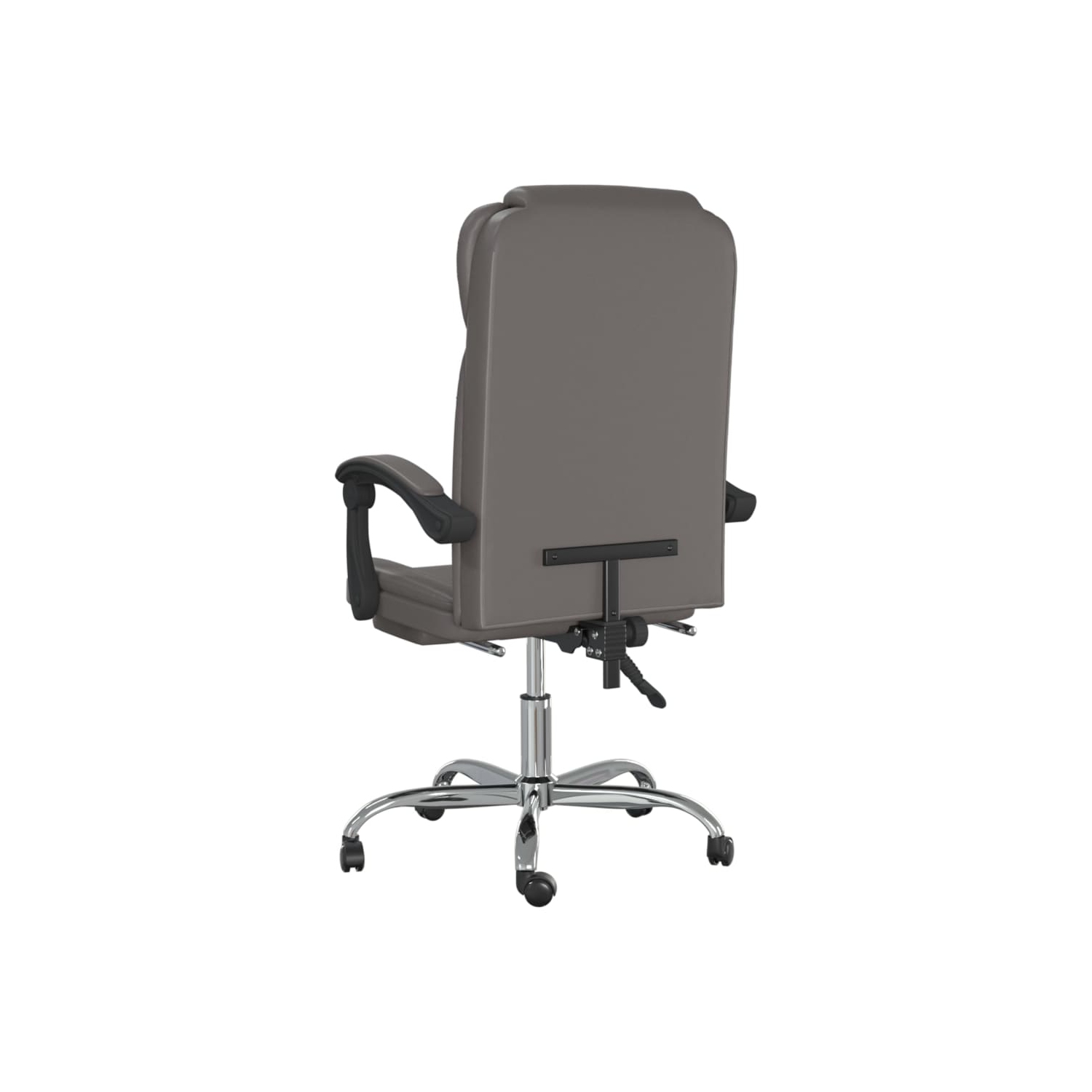 vidaXL Reclining Office Chair Grey Faux Leather