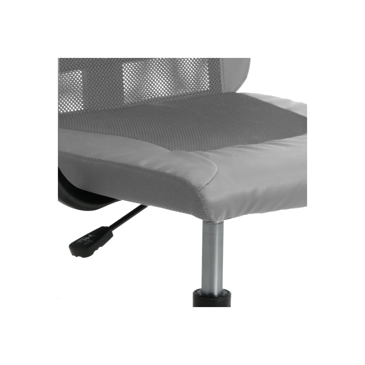 vidaXL Office Chair Grey Mesh Fabric and Faux Leather