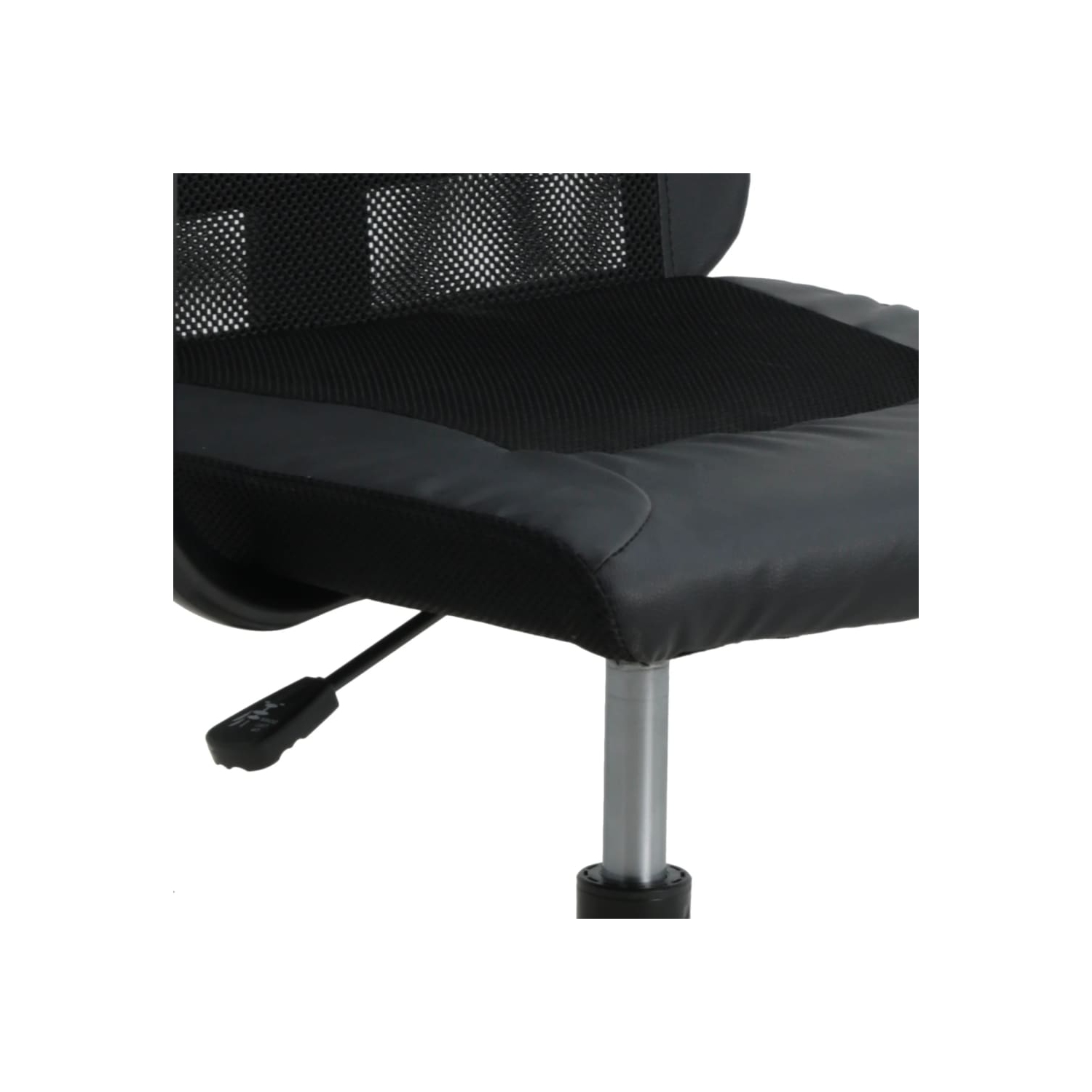 vidaXL Office Chair Black Mesh Fabric and Faux Leather