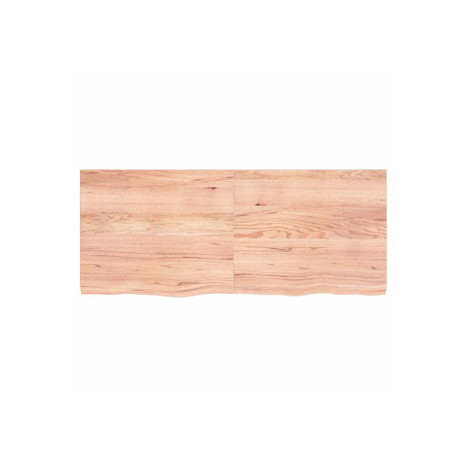 vidaXL Wall Shelf Light Brown 120x50x(2-4) cm Treated Solid Wood Oak