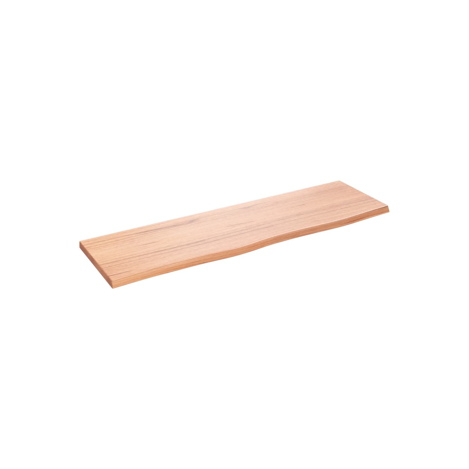 vidaXL Wall Shelf Light Brown 100x30x2 cm Treated Solid Wood Oak