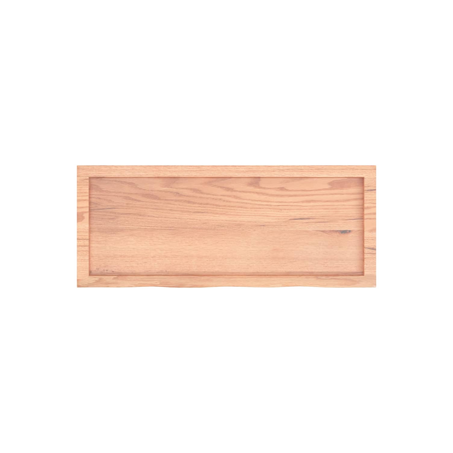 vidaXL Wall Shelf Light Brown 100x40x(2-6) cm Treated Solid Wood Oak