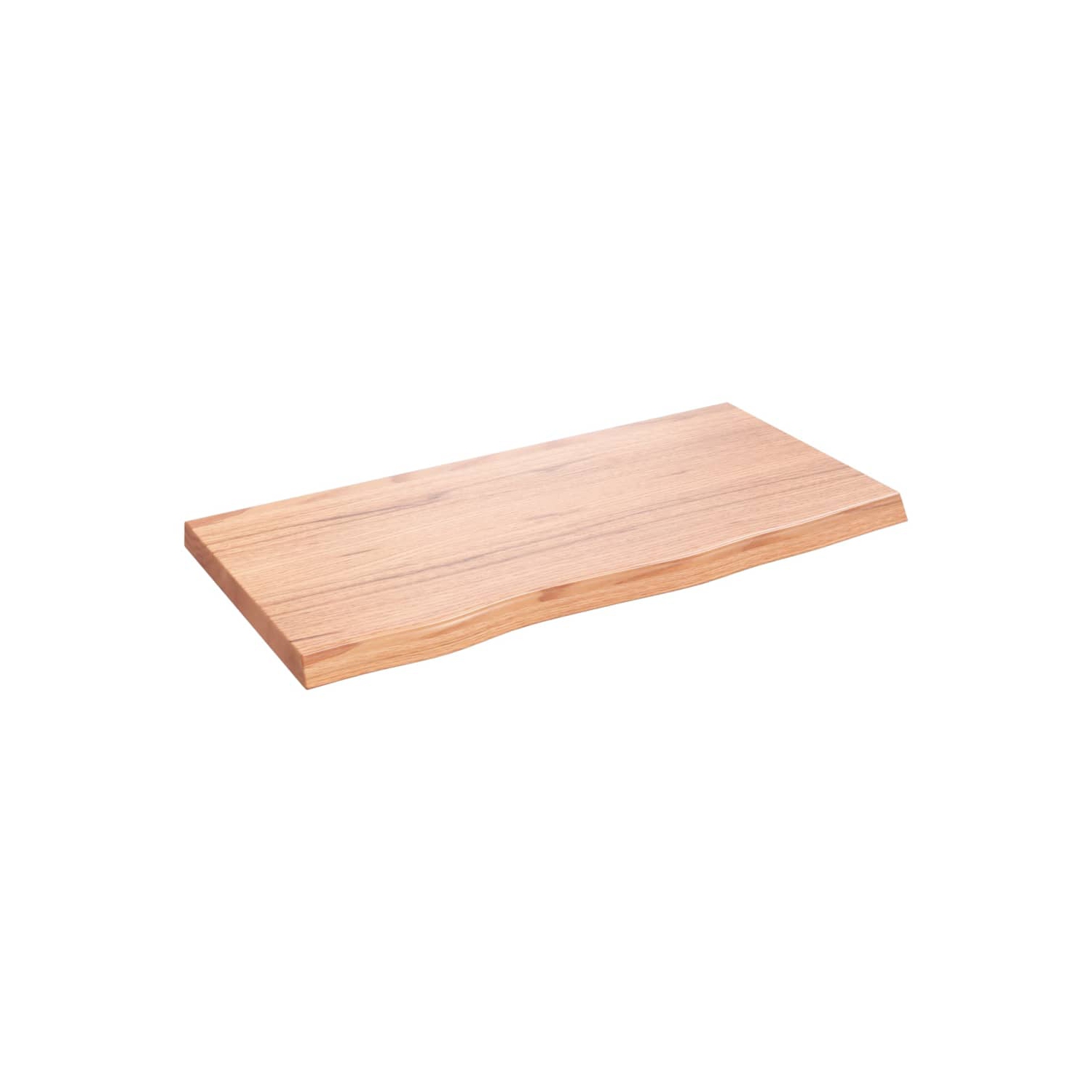 vidaXL Wall Shelf Light Brown 80x40x(2-4) cm Treated Solid Wood Oak