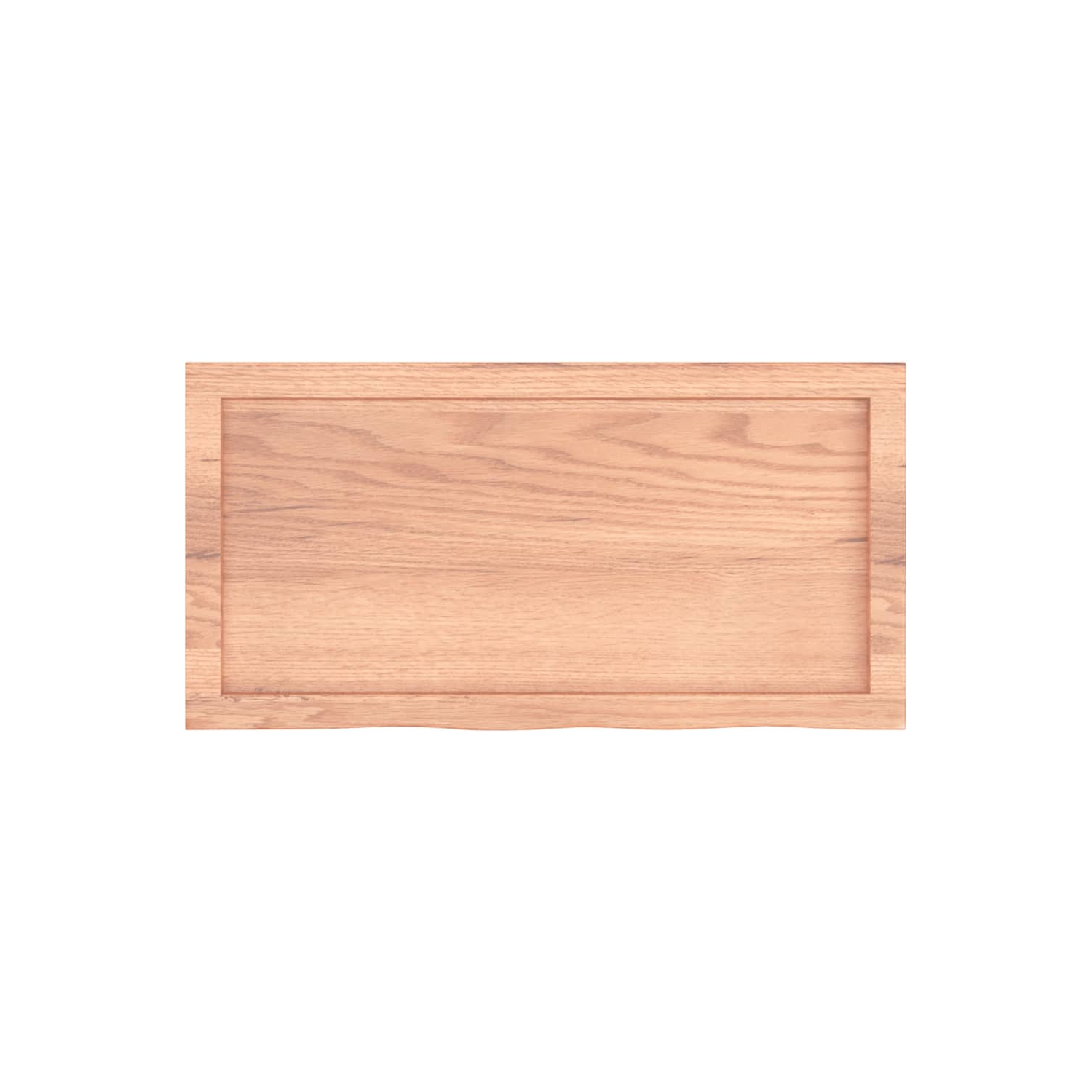 vidaXL Wall Shelf Light Brown 80x40x(2-4) cm Treated Solid Wood Oak