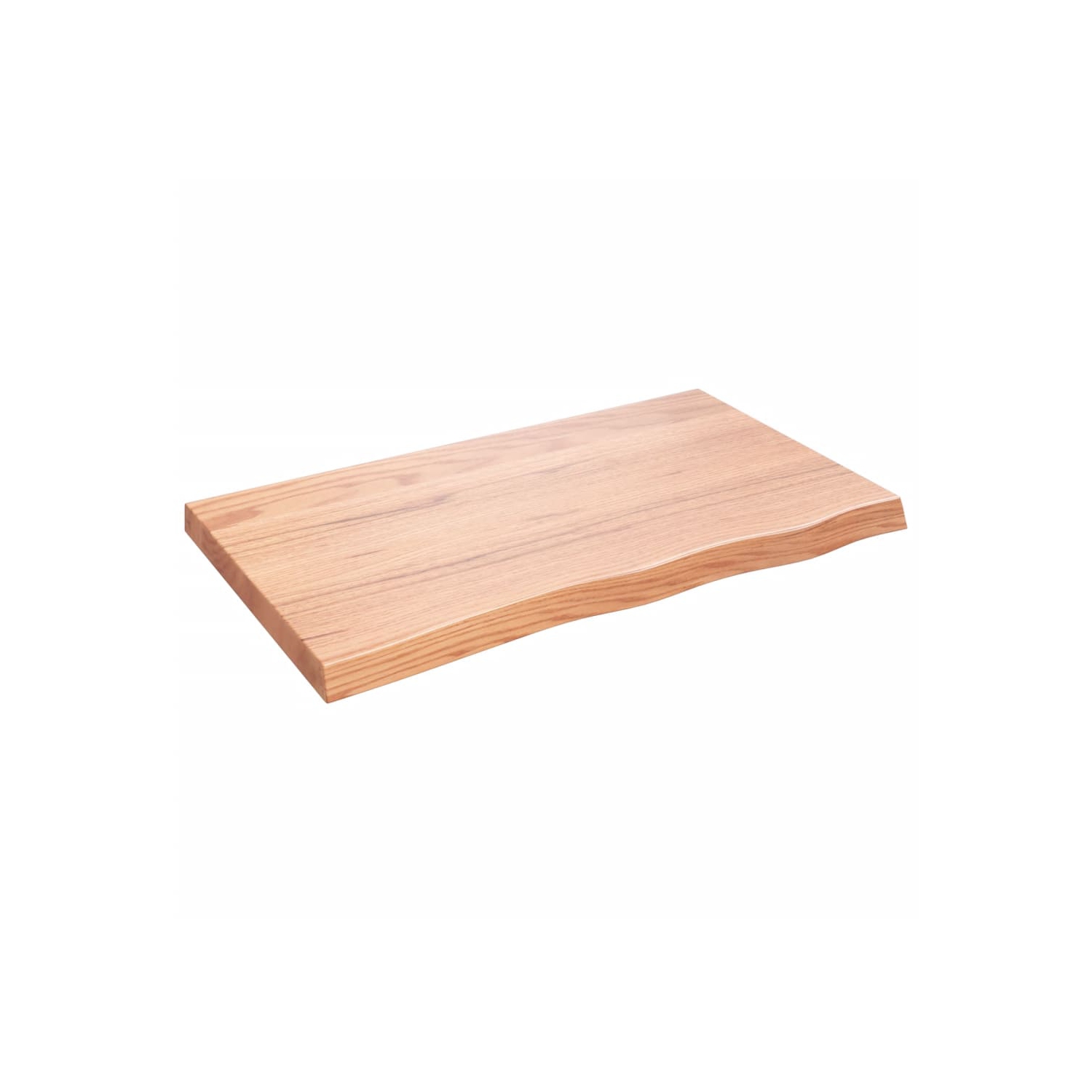 vidaXL Wall Shelf Light Brown 100x60x(2-6) cm Treated Solid Wood Oak
